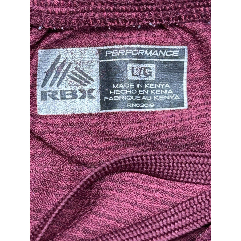 Reebok Men's Size L Burgundy Draw String Athletic Gym Basketball Shorts.