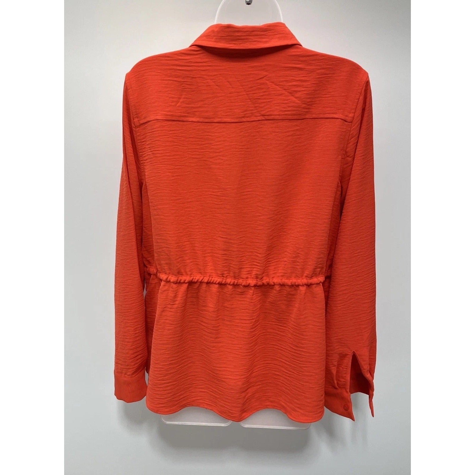 Calvin Klein Orange Long Sleeve Blouse Top Size M