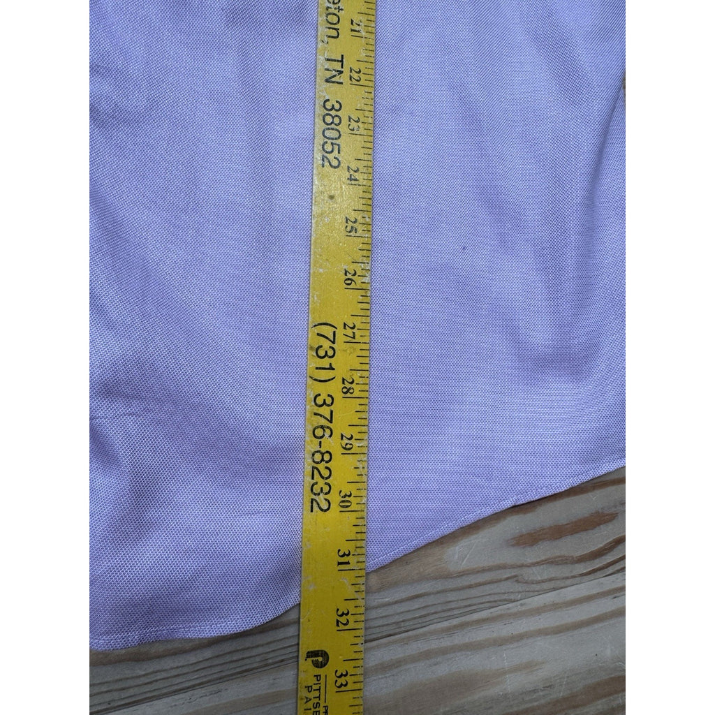 Joseph Abboud Button Up Shirt Mens 17.5 Lavender Egyptian Cotton Non-Iron