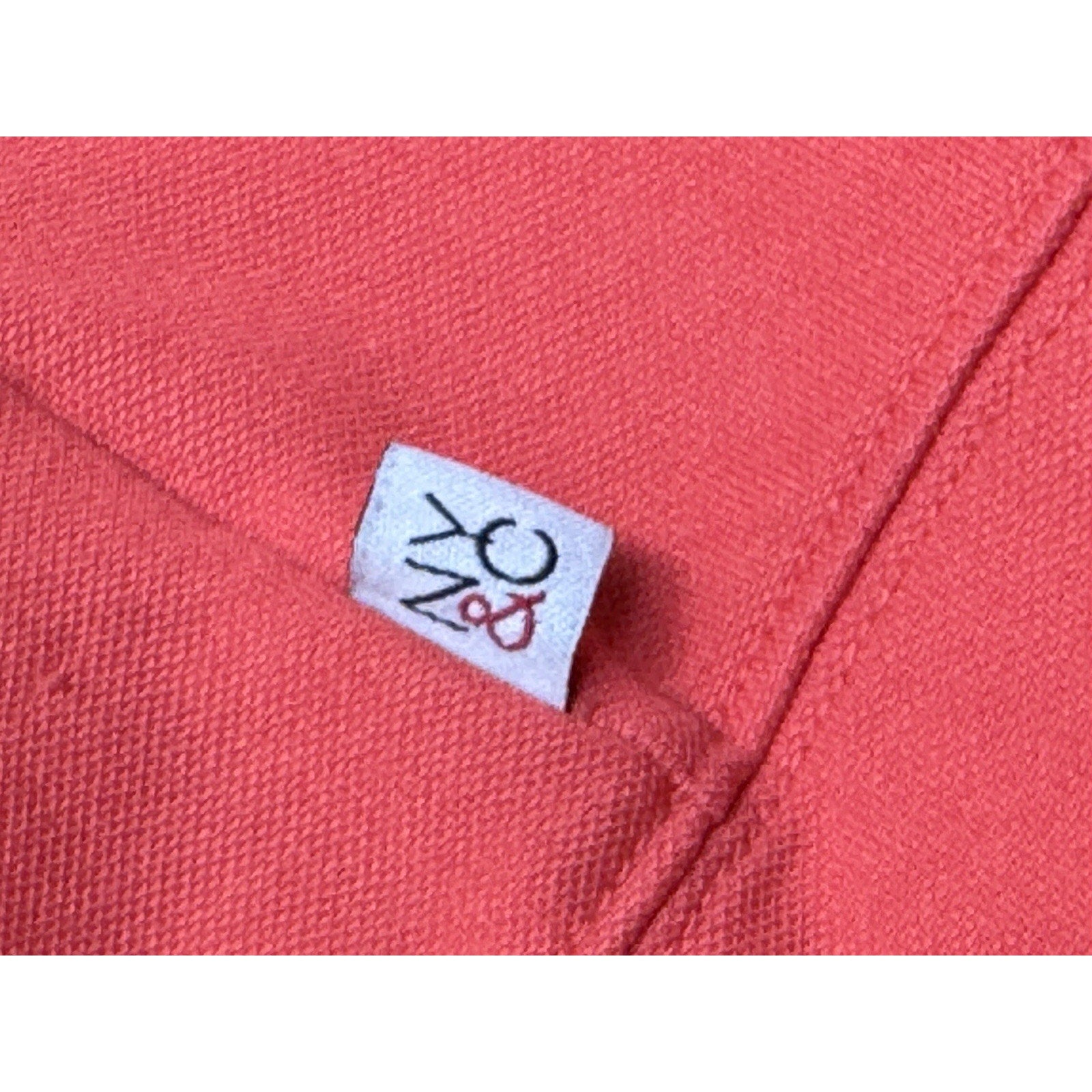 NY&CO Womens Sz L Pink Hoodie Pockets Full Zip White Trimmed