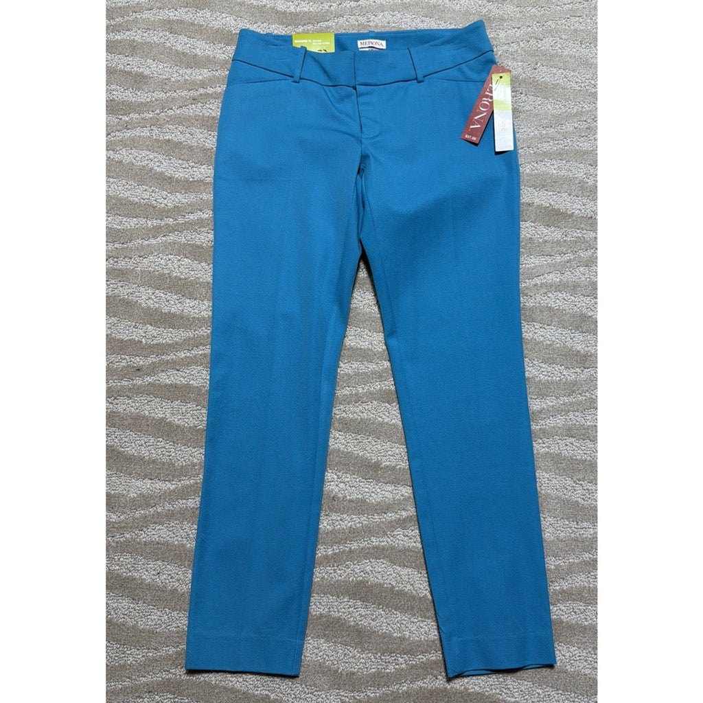 Merona Modern Fit Ankle Stretch Women's Dress Blue Pants Size 4 NWT
