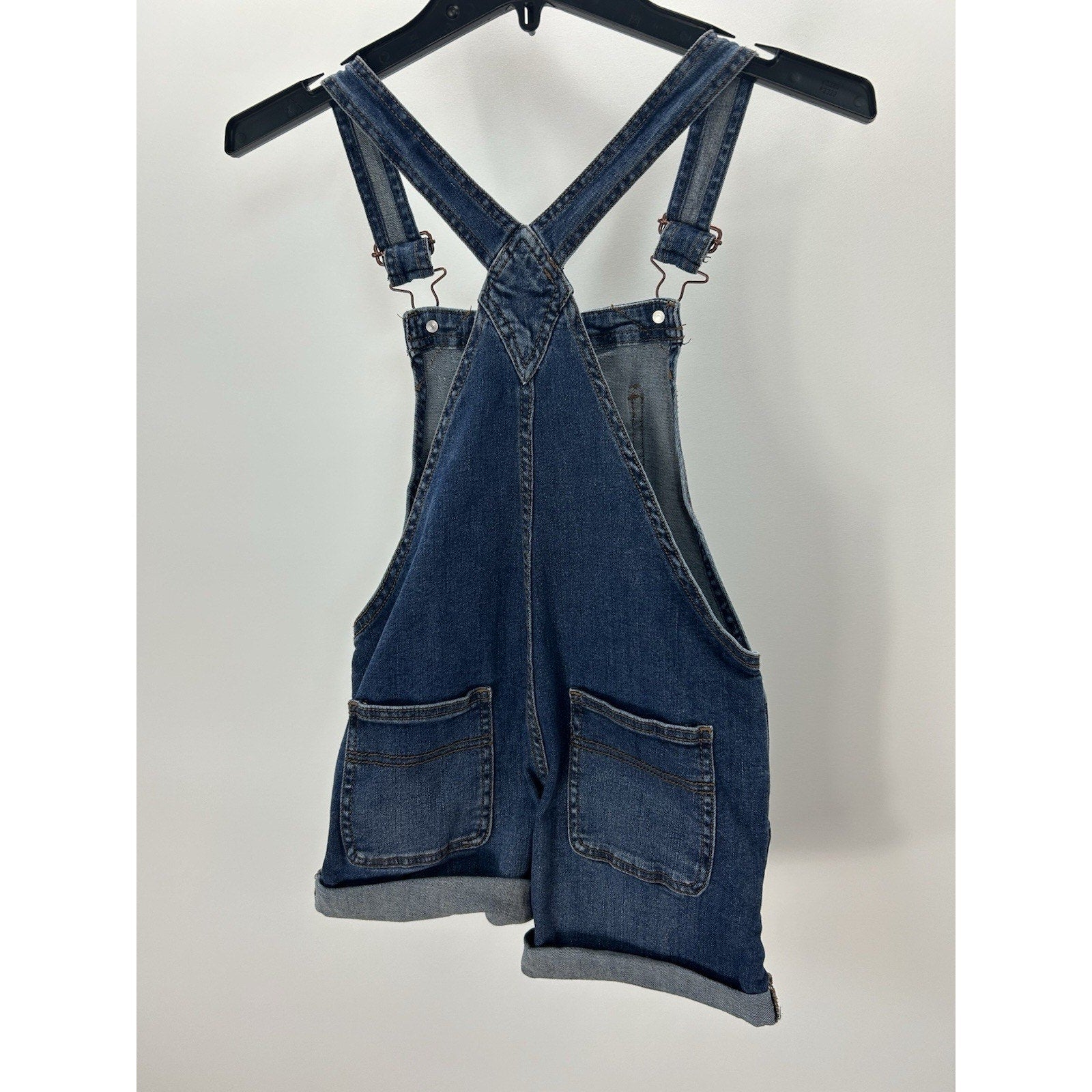 Vintage Jordache Girls 10 12 Blue Bib Overall Jeans Denim Y2K Boho.