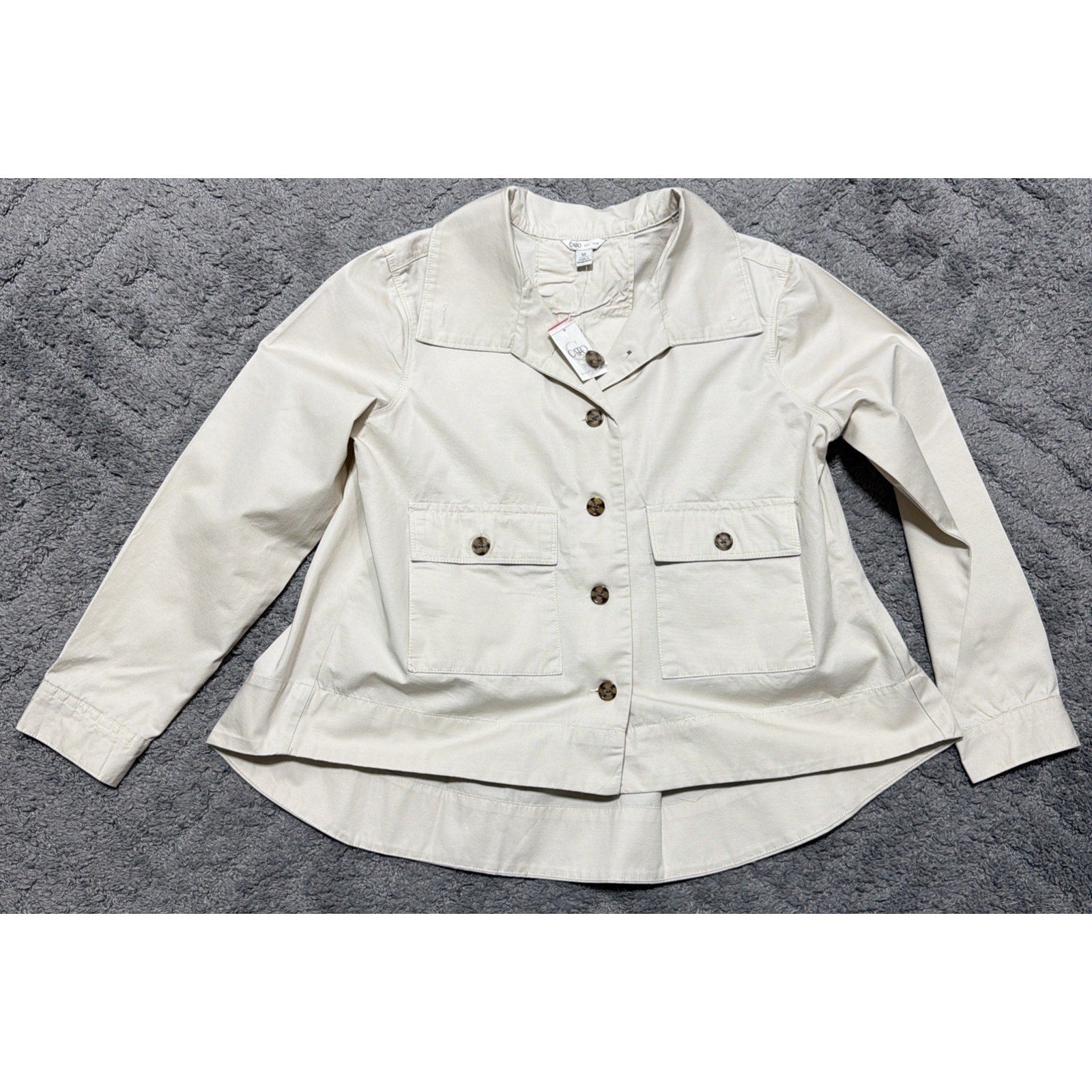 Cato Cropped Barn Jacket Rip Stop Size Medium NWT