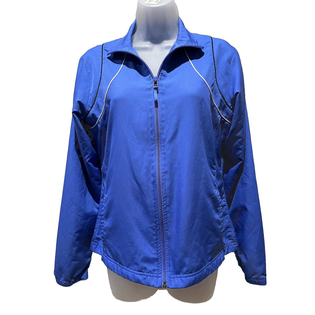 Vintage Reebok Windbreaker Jacket Women's Size Medium Full Zip Blue Purple