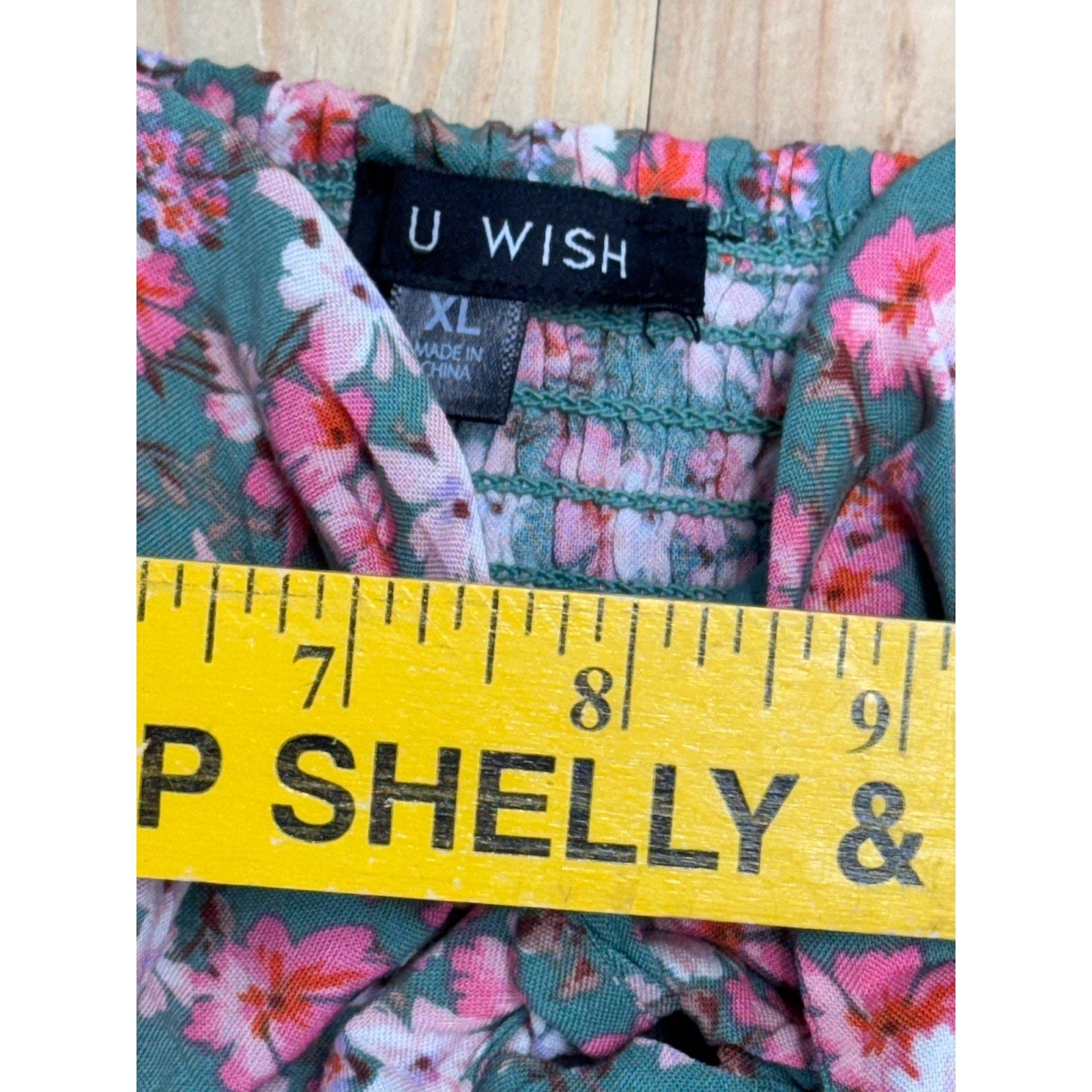 As U Wish Flowy Size X-Large Maxi Dress Green Floral Women’s
