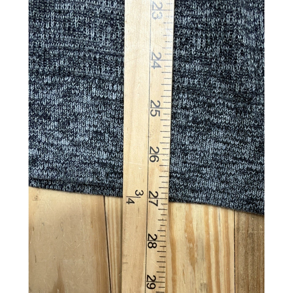 Express Men’s Gray And Black Static Knit Henley Button Sweater Size M