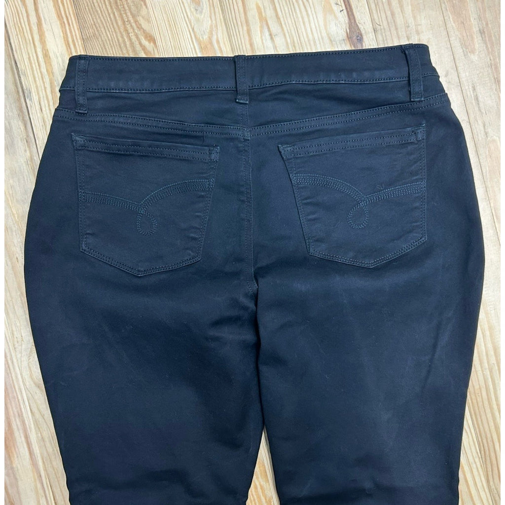 Lee Midrise Skinny Jeans Women's 12 M Black Cotton Blend Dark Wash Pants