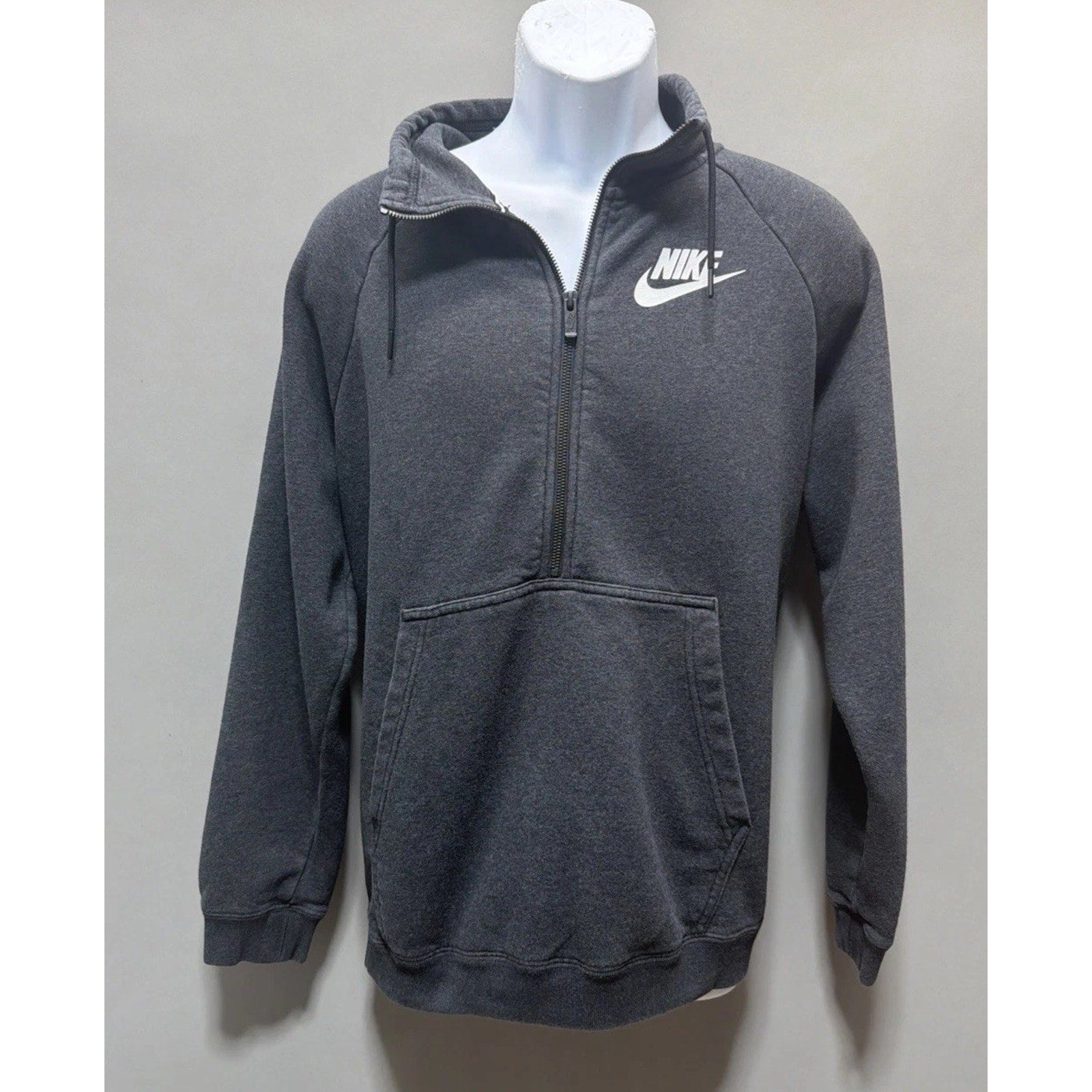 Nike Sweatshirt Men's XL Gray 1/2 Zip Rally Fleece Sweater AH6494-032