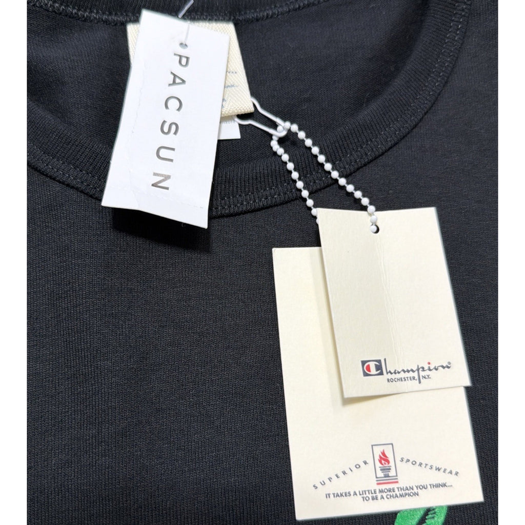 Champion Pacsun Rose Heritage Heavyweight Embroidered T-Shirt Men's XL Black NWT