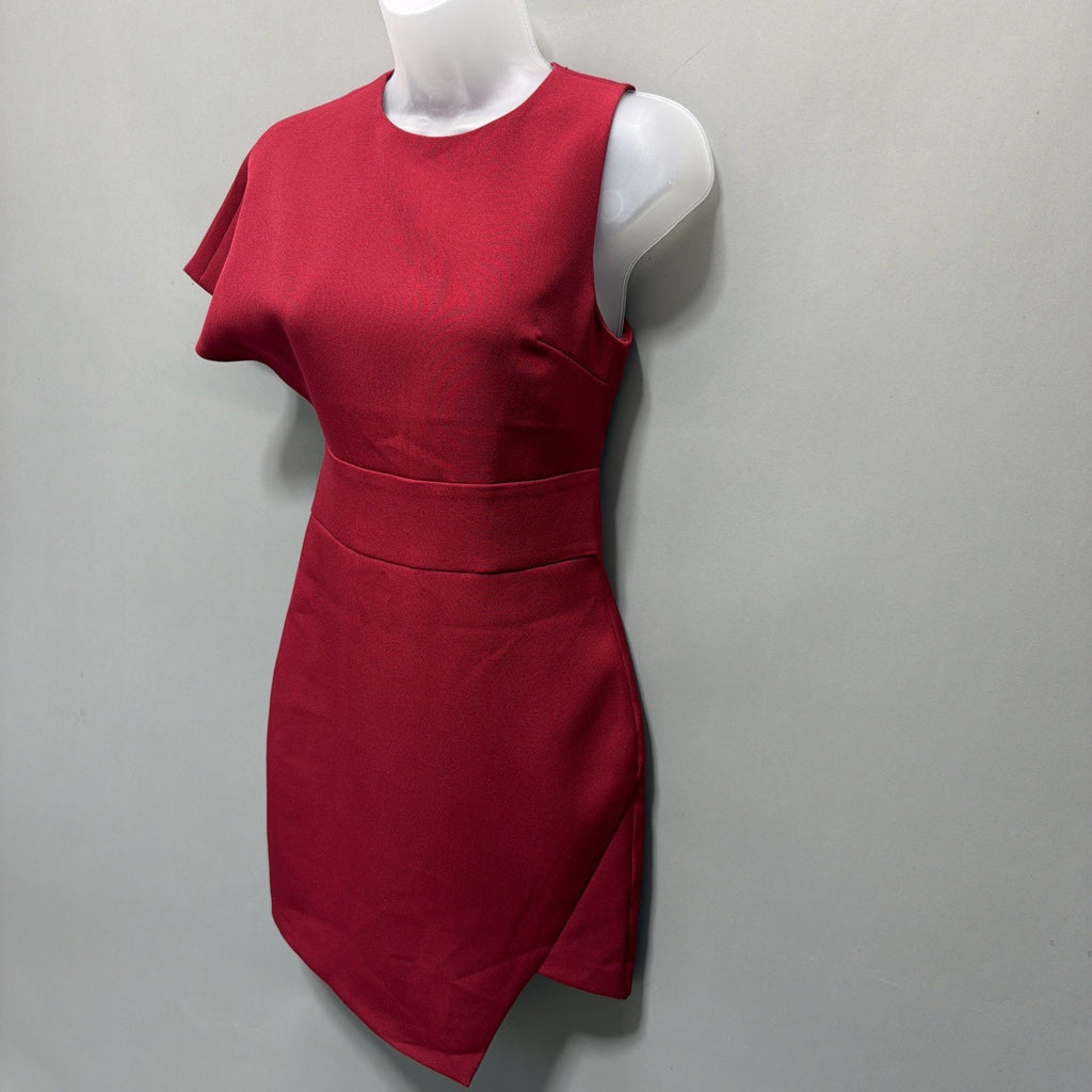 Express Womens Bodycon Red Short Sleeve Lined Dress Size 0