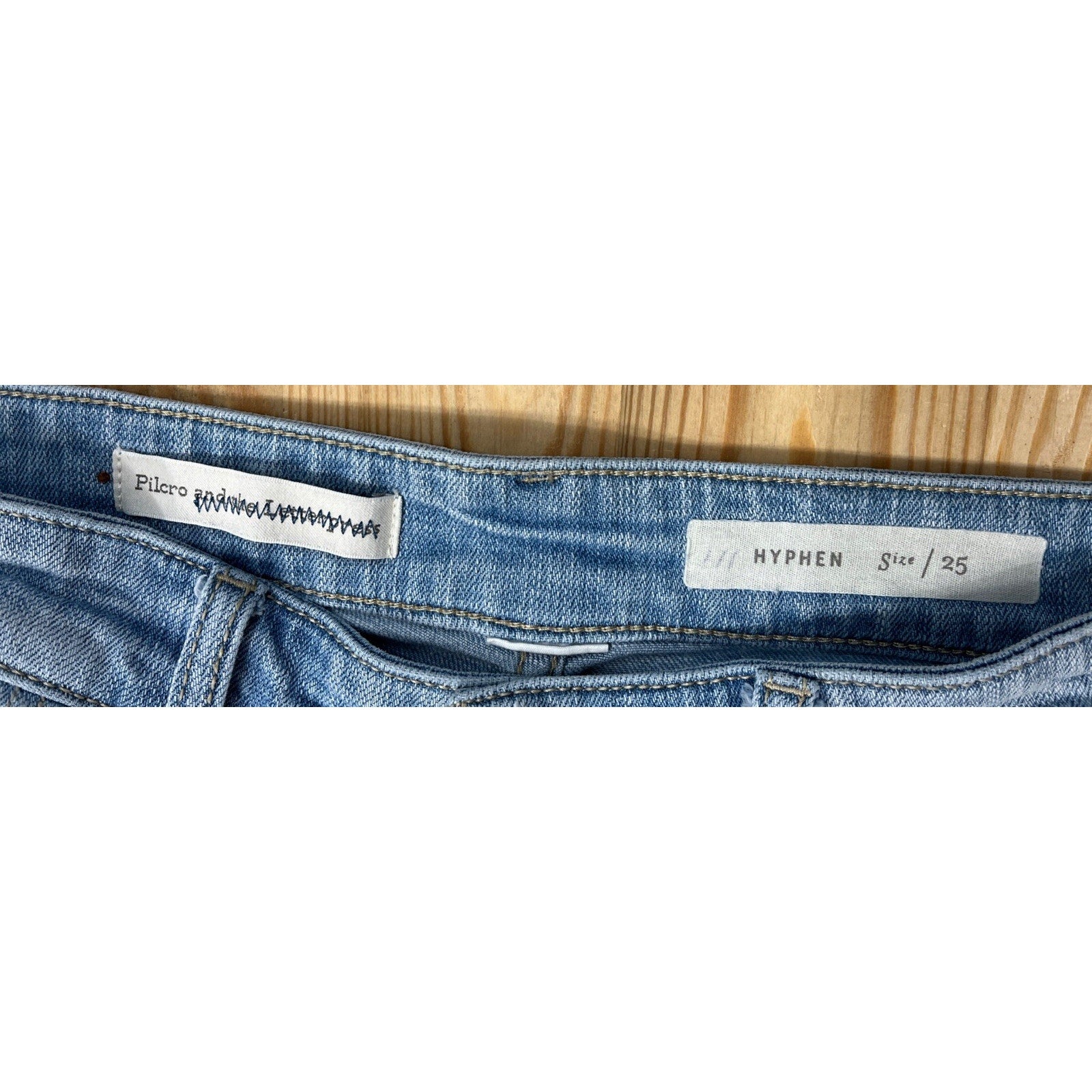 Pilcro and the Letterpress Anthropologie Womens Jeans Hyphen Patchwork Size 25