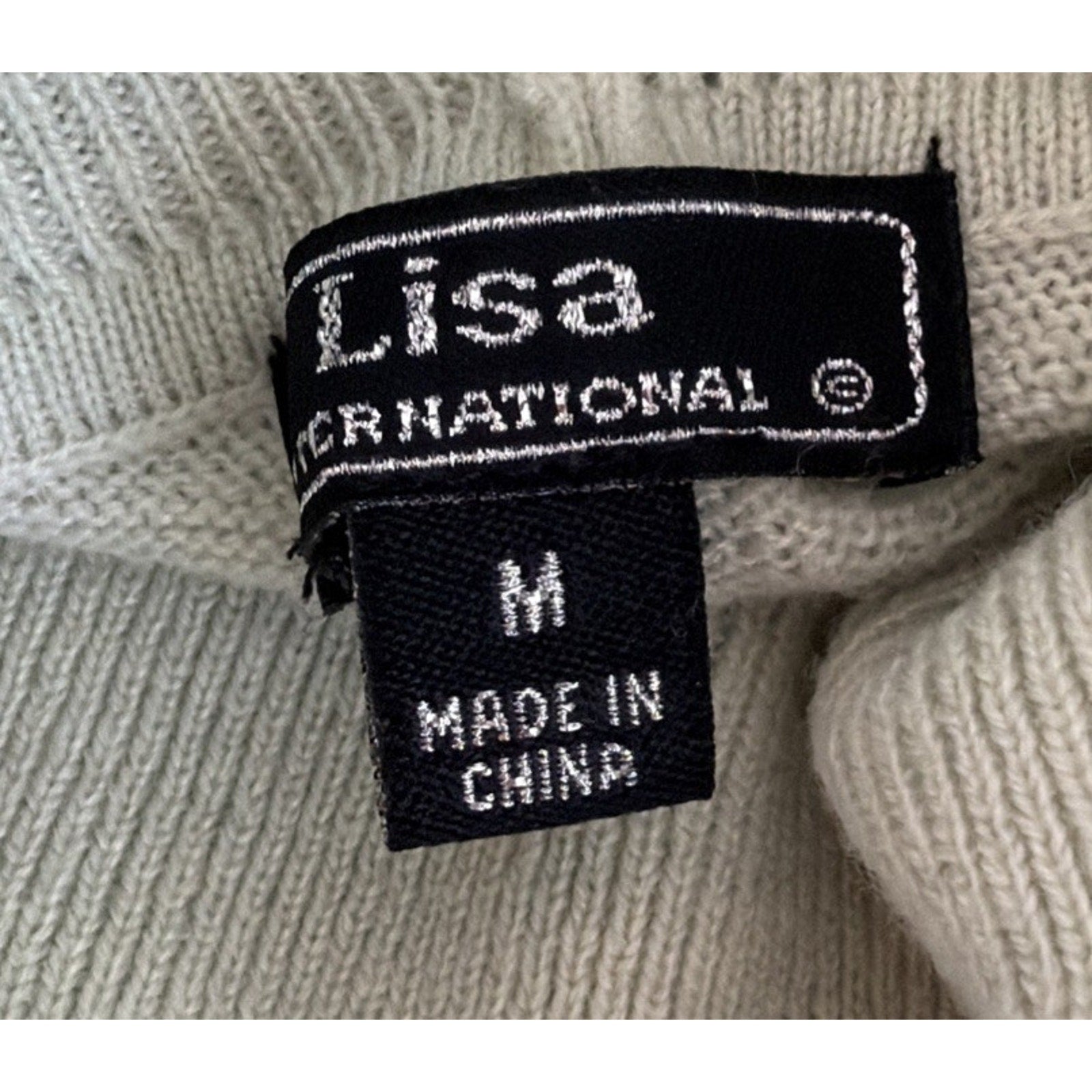 Vintage Lisa International 100% Acrylic Oversized Turtleneck Sweater Green M