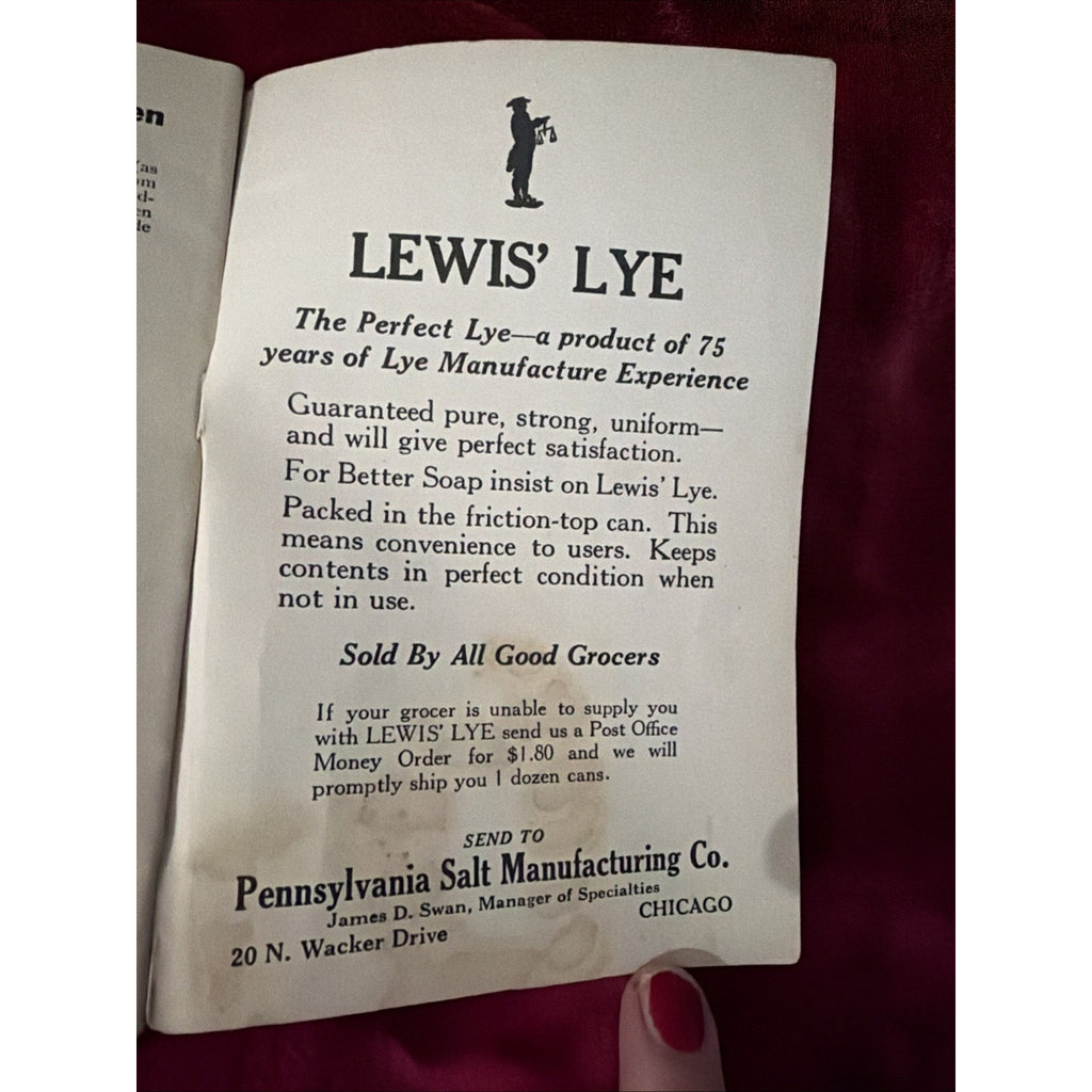 Vintage Book The Truth About Lye Pennsylvania Salt Manufacturing Co 16th Ed 1930