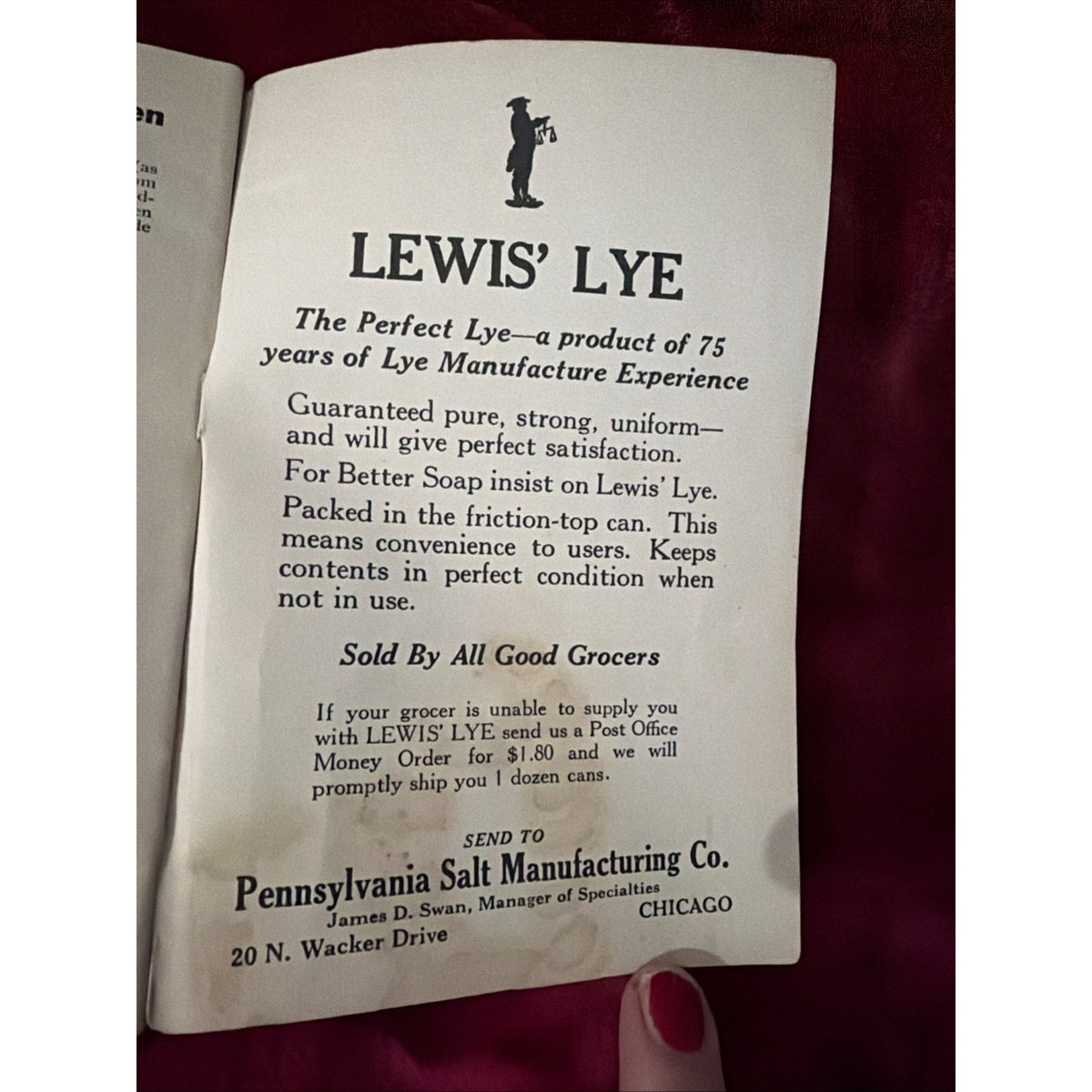 Vintage Book The Truth About Lye Pennsylvania Salt Manufacturing Co 16th Ed 1930