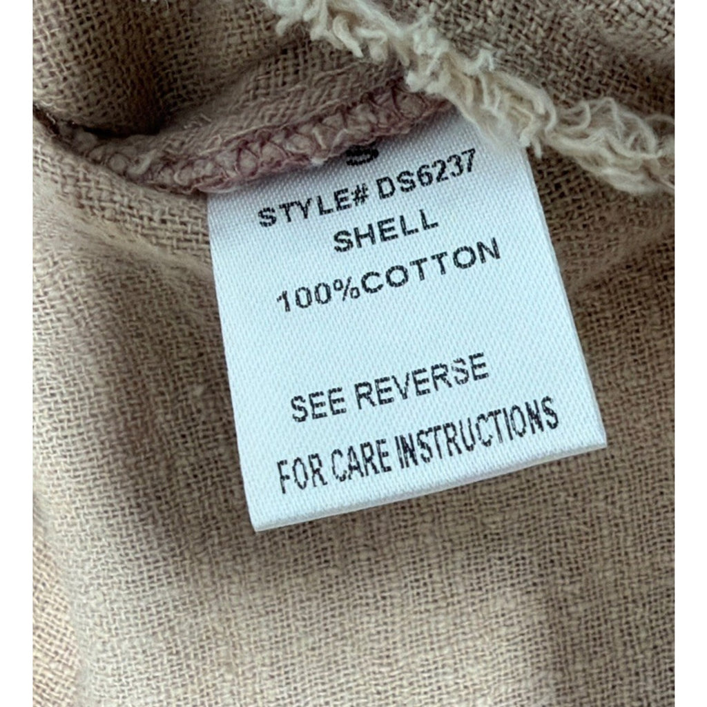 Oli & Hali Womens Ruby Washed Cotton Fringe Open Front Boho Cardigan Size S New