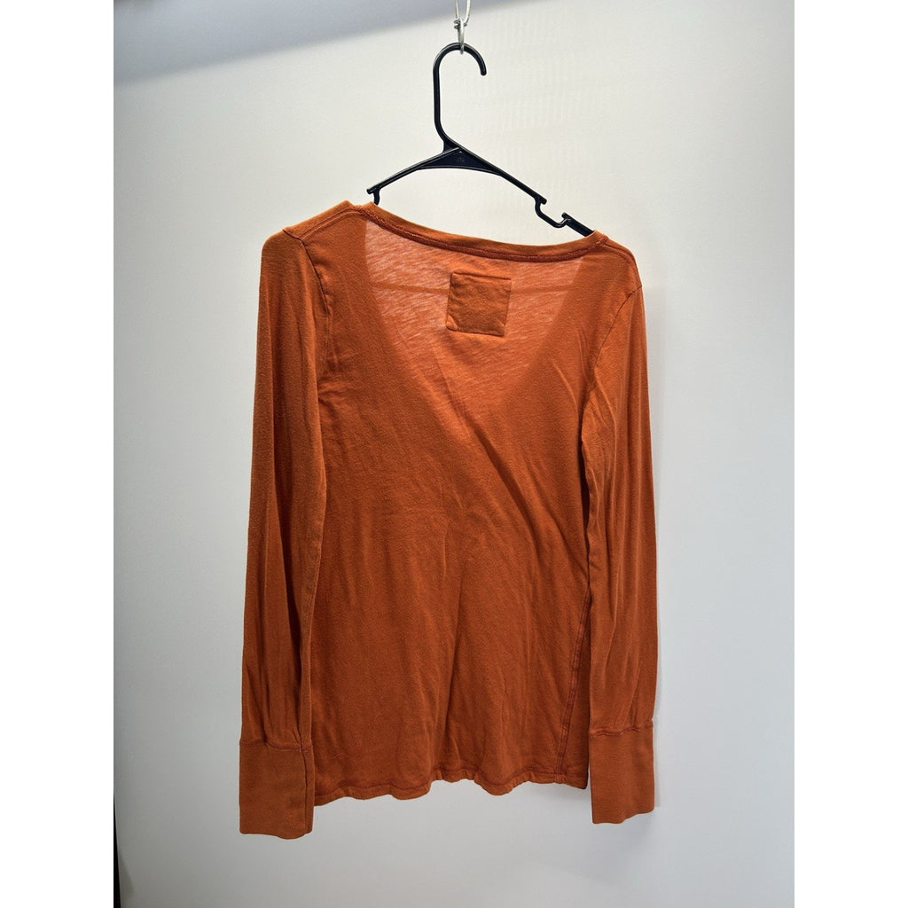 VINTAGE ABERCROMBIE & FITCH WOMEN'S ORANGE 1892 Champs SHIRT Sz M