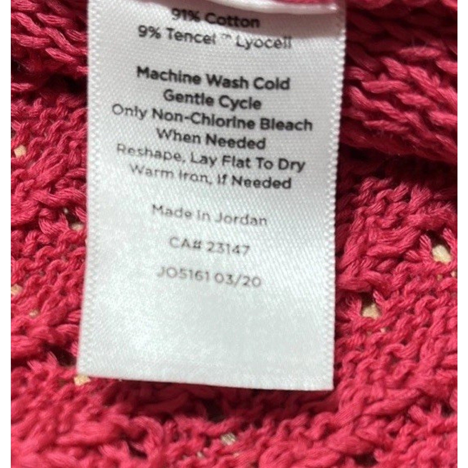 Talbots Women's Open Knit Sweater Long Sleeve Pink Petite Size PM