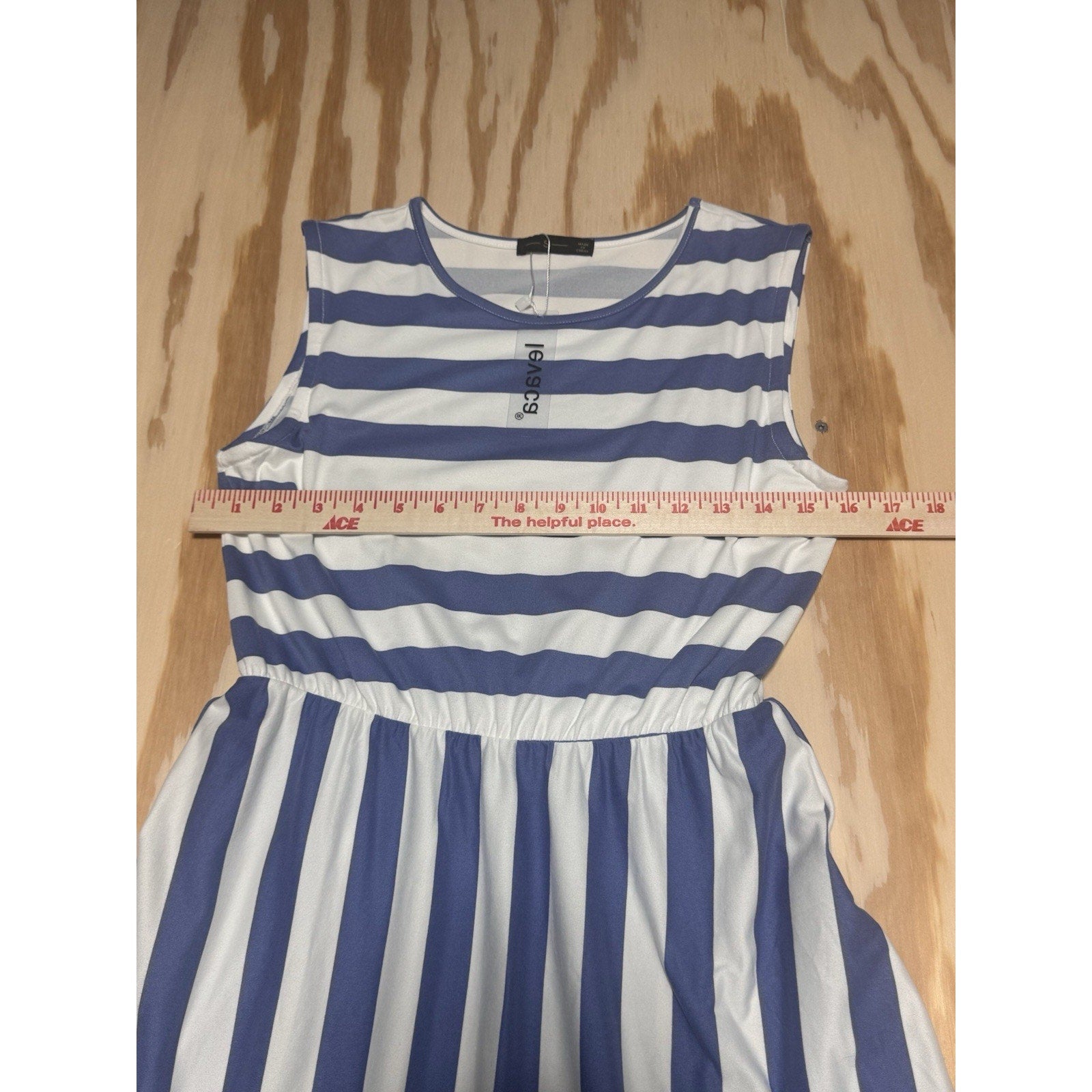 Levaca Blue White Nautical Midi Dress Women’s Size Small New With Tags
