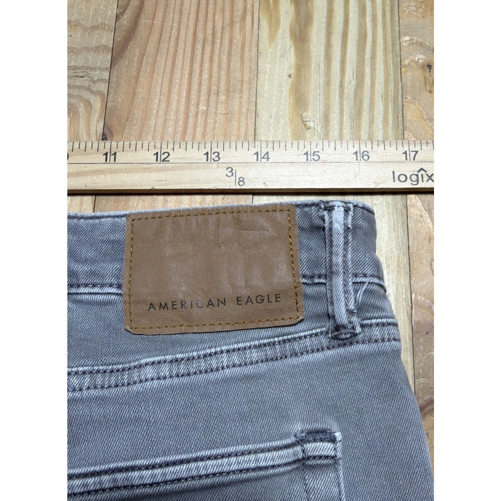 American Eagle Size 32x34 Gray denim Slim Straight Next Level Stretch
