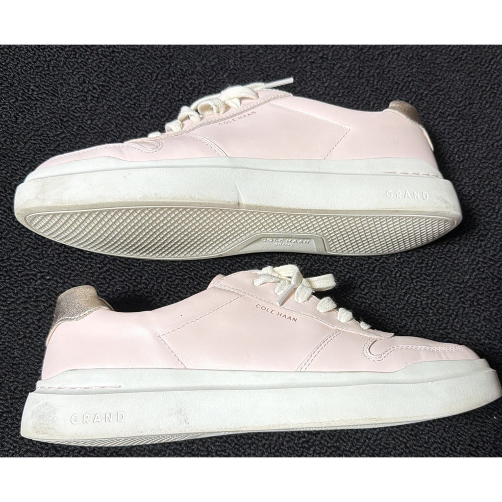 Cole Haan GrandPro Rally Court Pink Leather Laced Up Sneakers Shoes Womens Sz 9