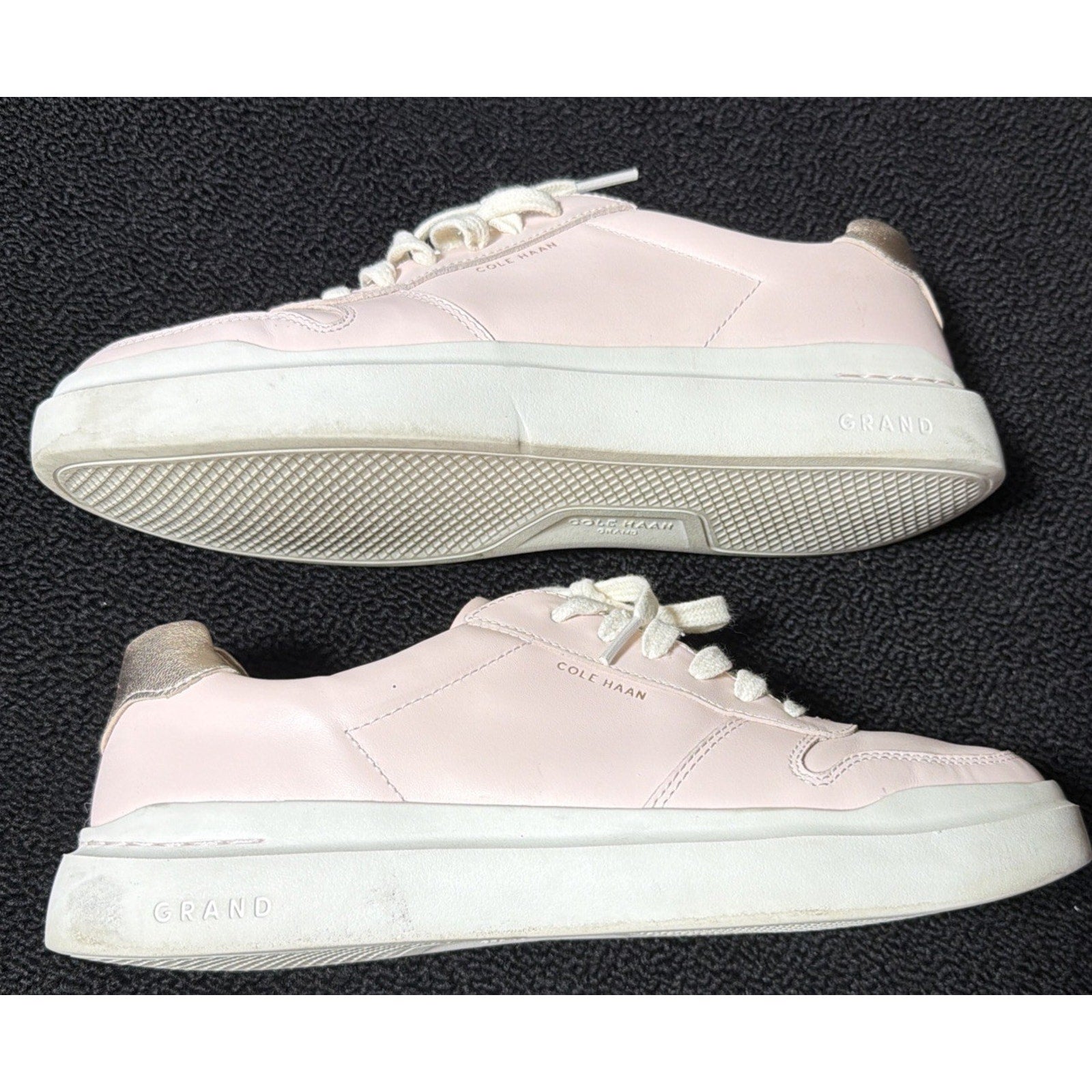 Cole Haan GrandPro Rally Court Pink Leather Laced Up Sneakers Shoes Womens Sz 9