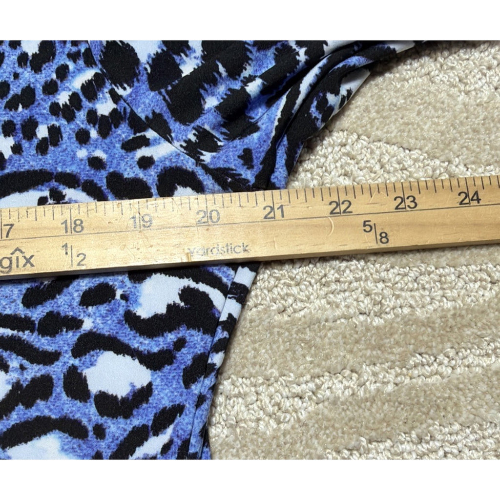 New Attitudes by Renee Petite L Como Jersey Godet Midi Dress Sapphire Pockets
