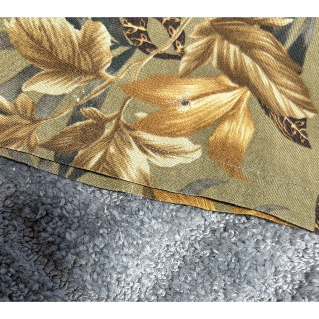 Van Heusen Washable Linen Mens Floral Hawaiian Short Sleeve Shirt Size XL