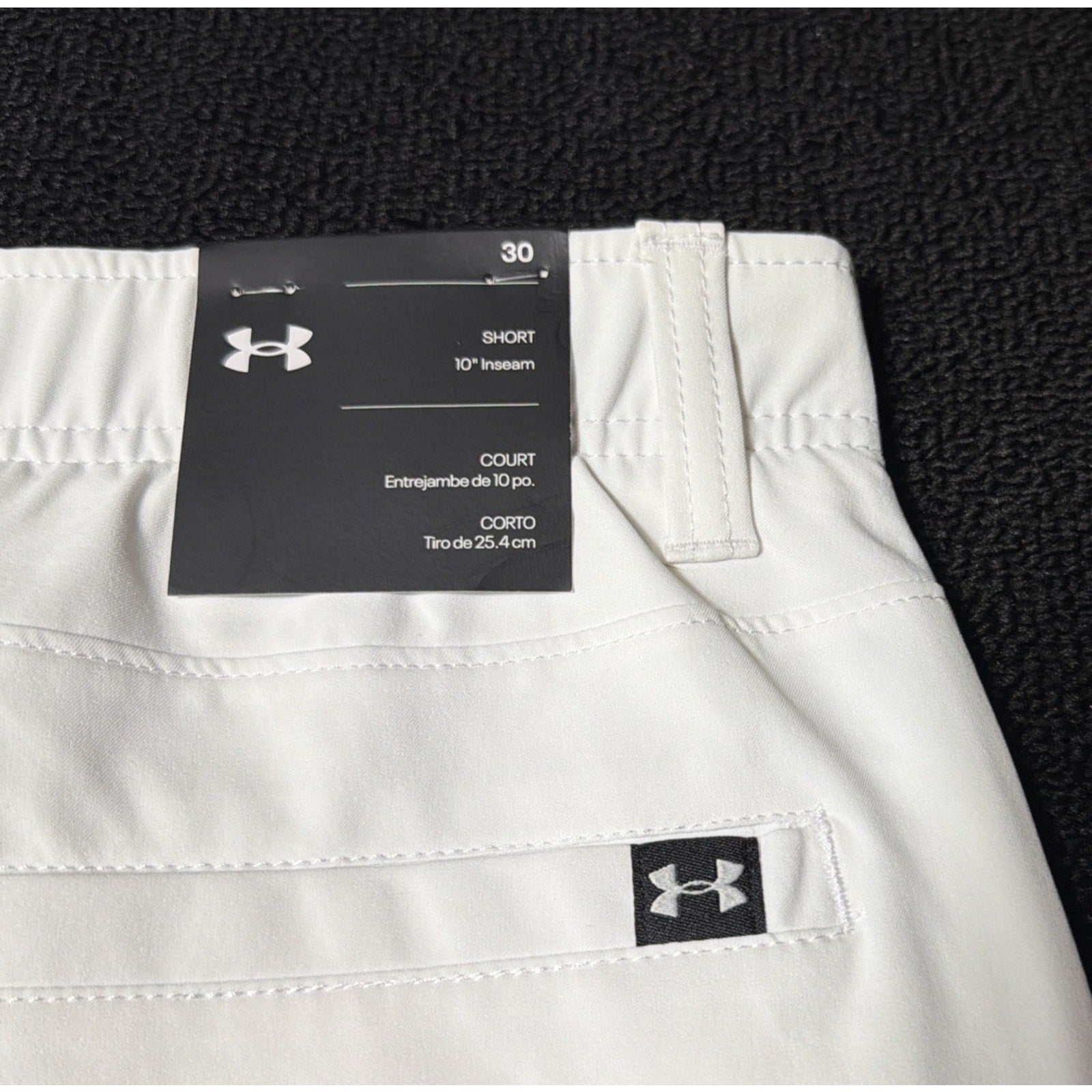 Under Armour Golf Shorts Mens 30 White UA Drive Performance 10" Inseam 1364409