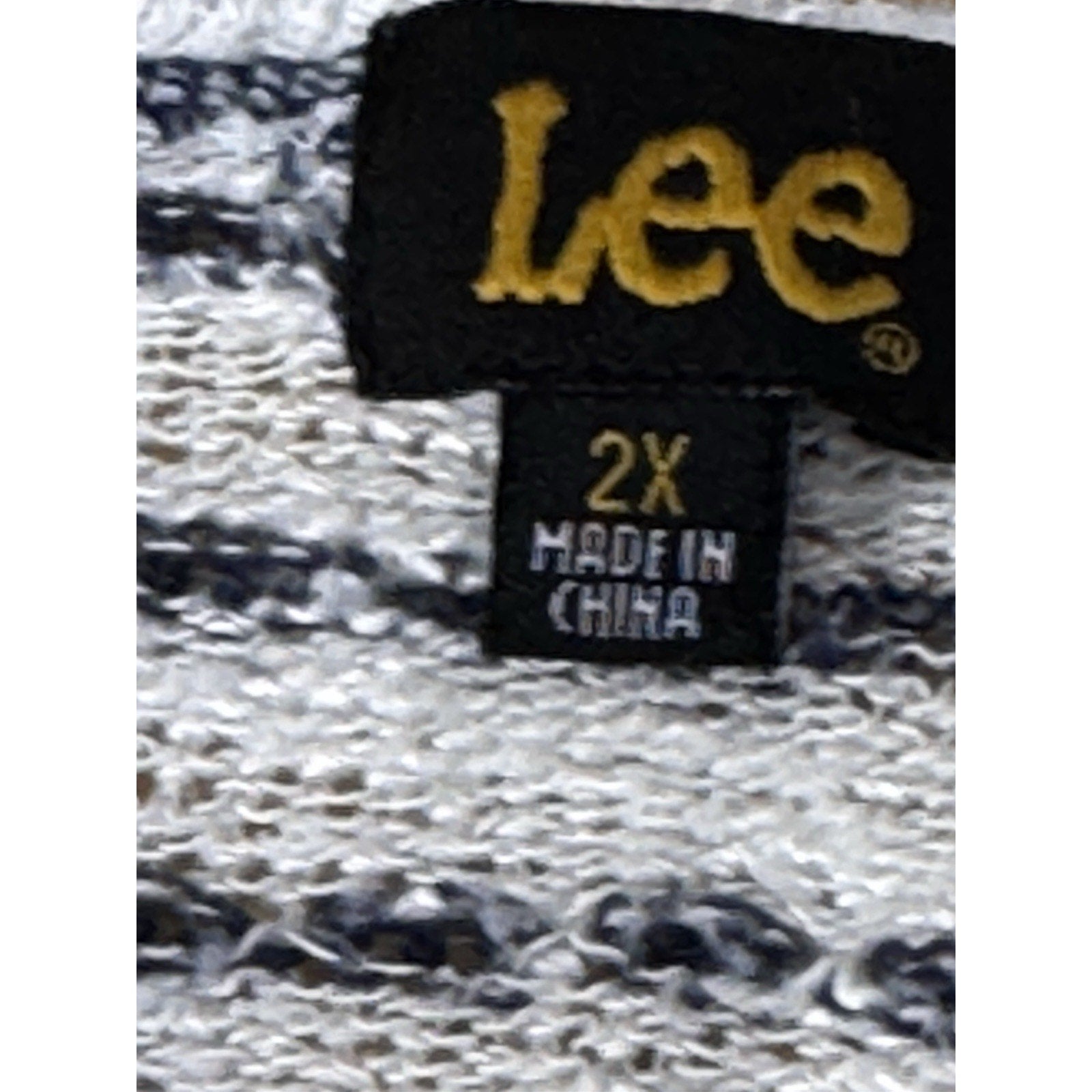 Lee Women’s Cardigan Knitted Blue & White Sweater Plus Size 2X Tassels