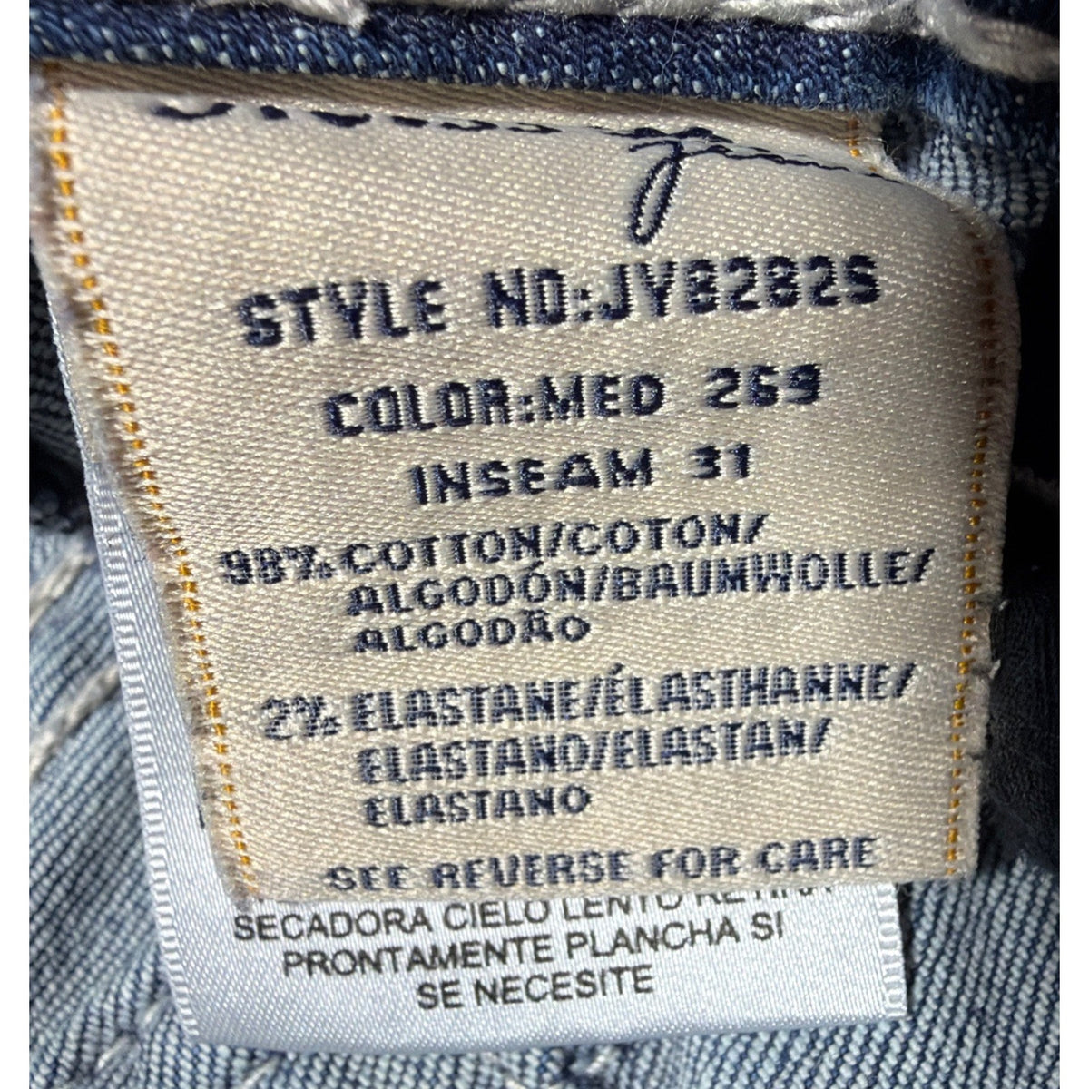 Miss Me Y2K Women's 26 Jeans Skinny JY8282S Leather Cross Embellished Low Rise