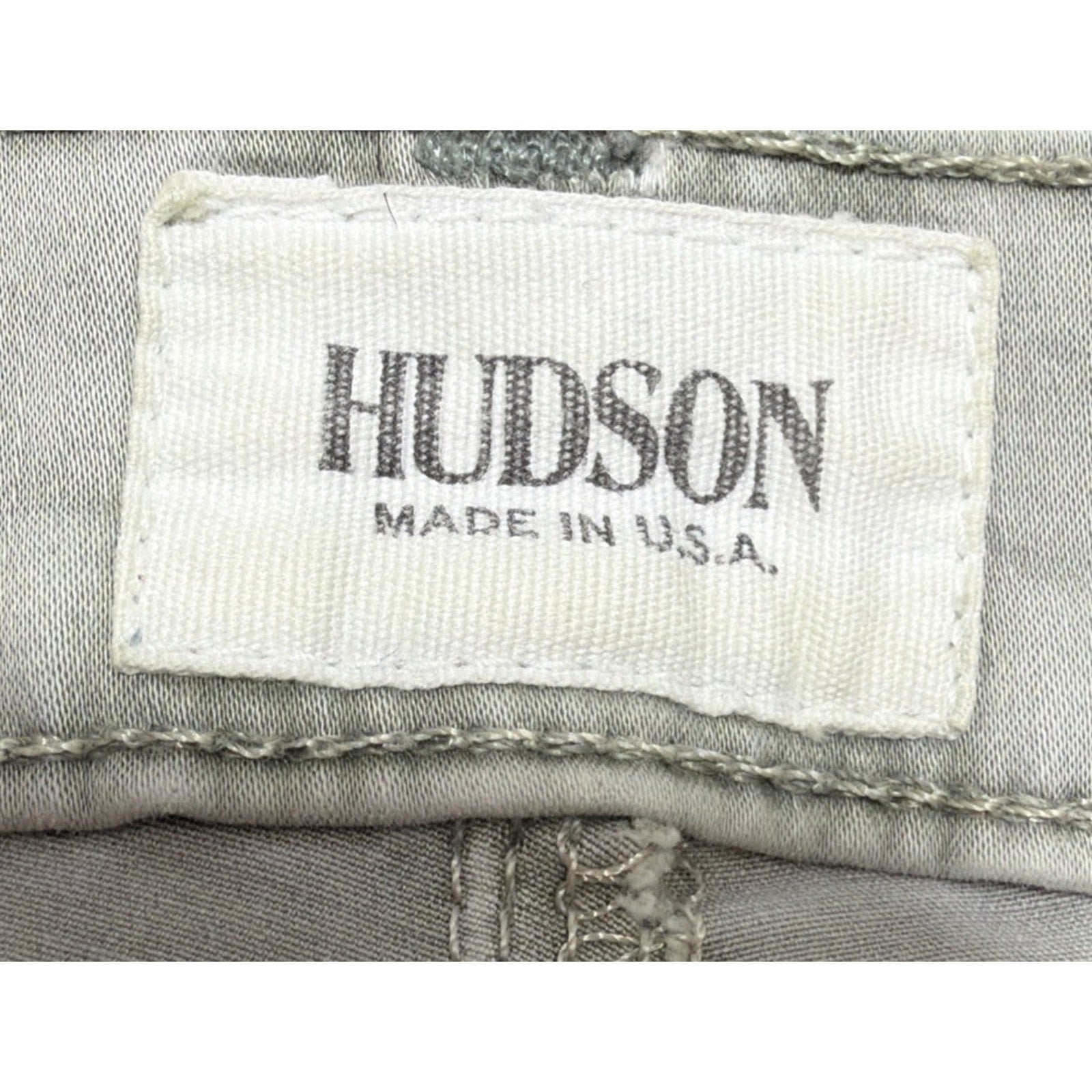 Hudson Mystic Super Skinny Crop Distressed Army Green Jeans 28