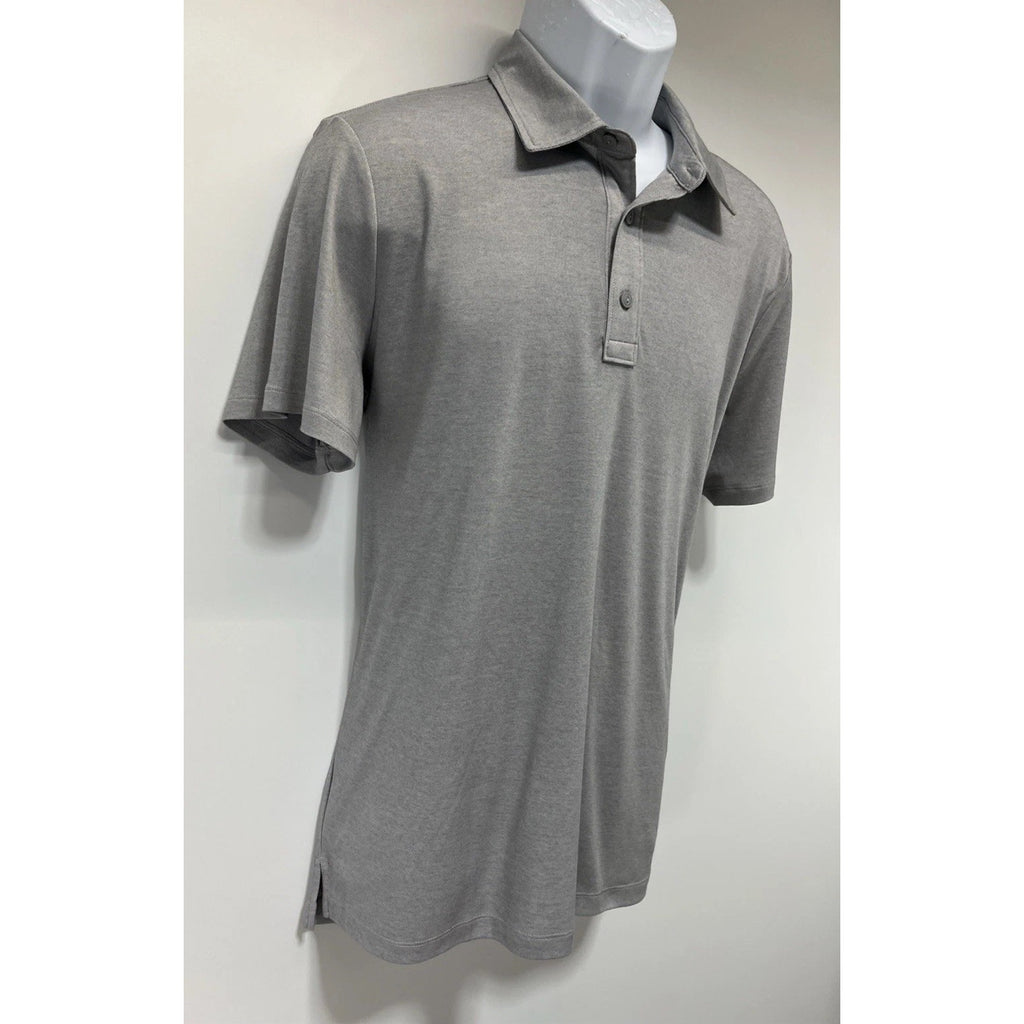 American Eagle Jersey Polo Shirt Mens M Gray Short Sleeve Soft Preppy Casual