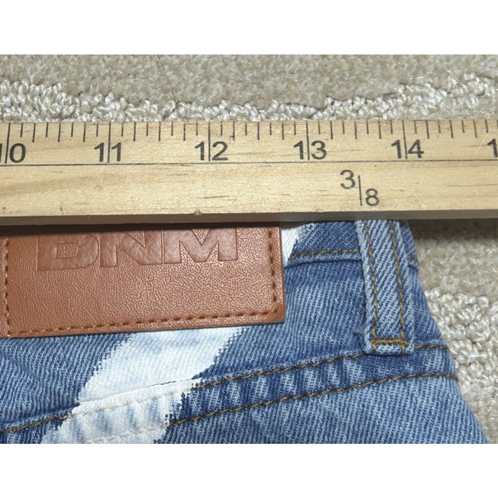 Princess Polly Straight Leg Jeans Women Size 2 High-Rise Paint Art 28x29
