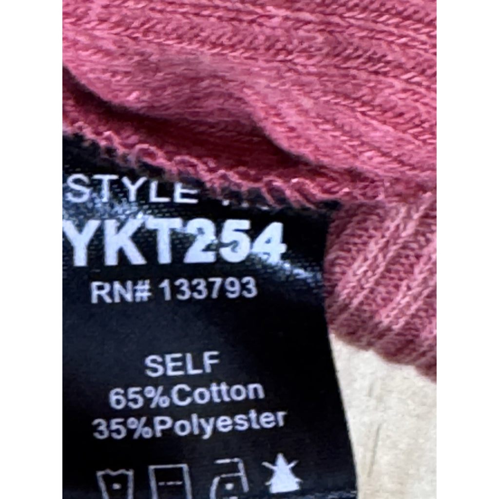 POL Women's Slim Fit Ribbed Tank Top Sleeveless Brass Buttons Rasberry Rose Sz S