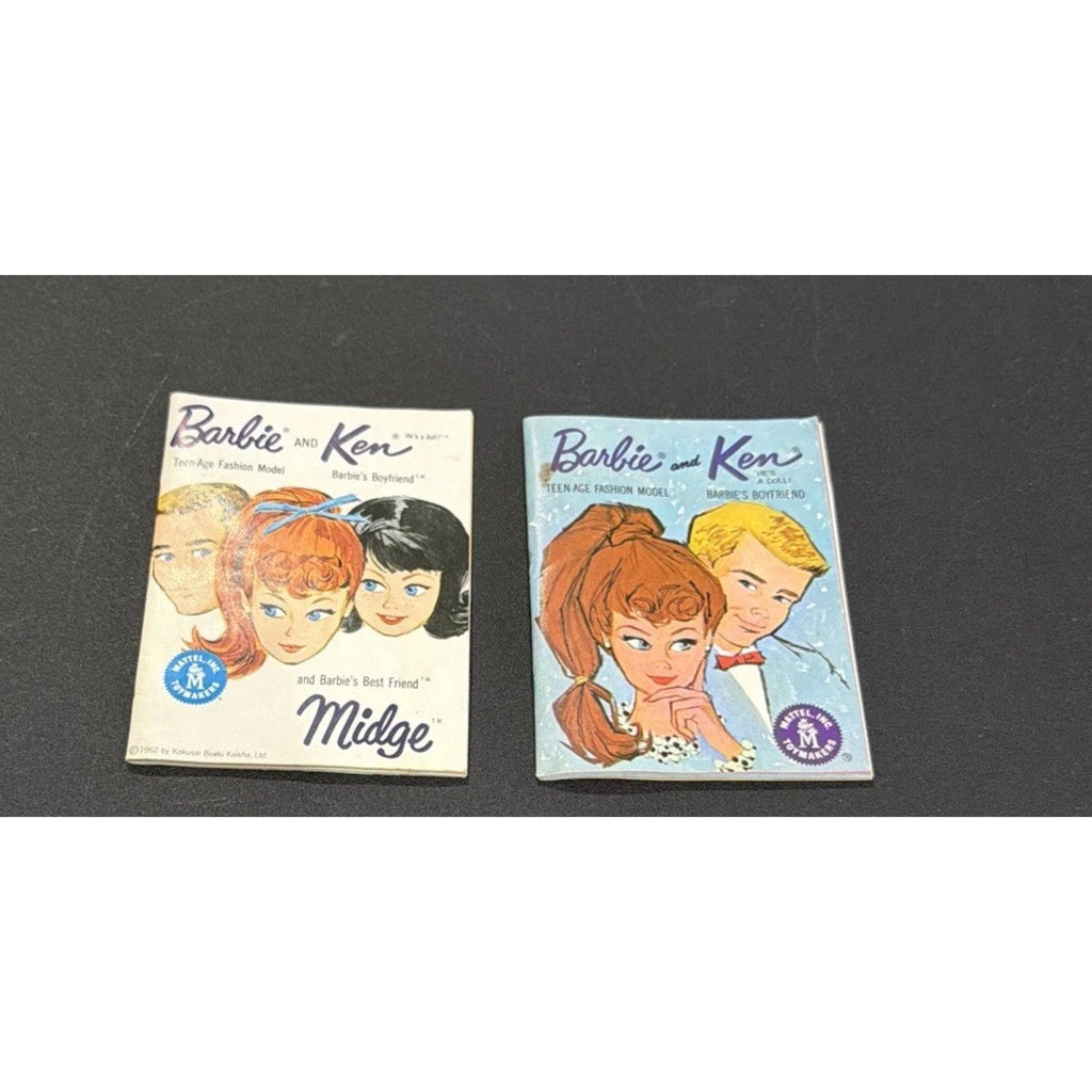 Vintage 1962 Mattel Barbie And Ken Teenage Fashion Mini Booklets Lot of 2