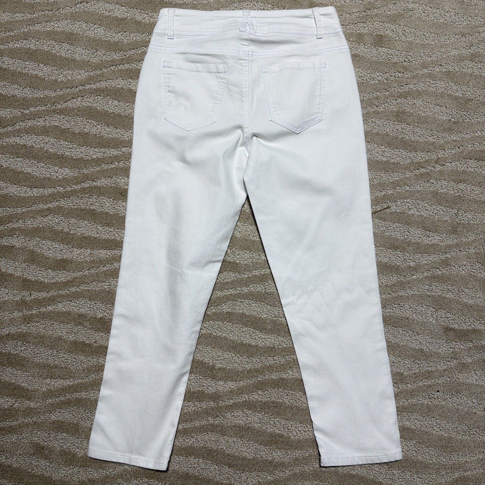 Angels Ever Flex Women’s Curvy Skinny Crop Capris Size 6/28 White