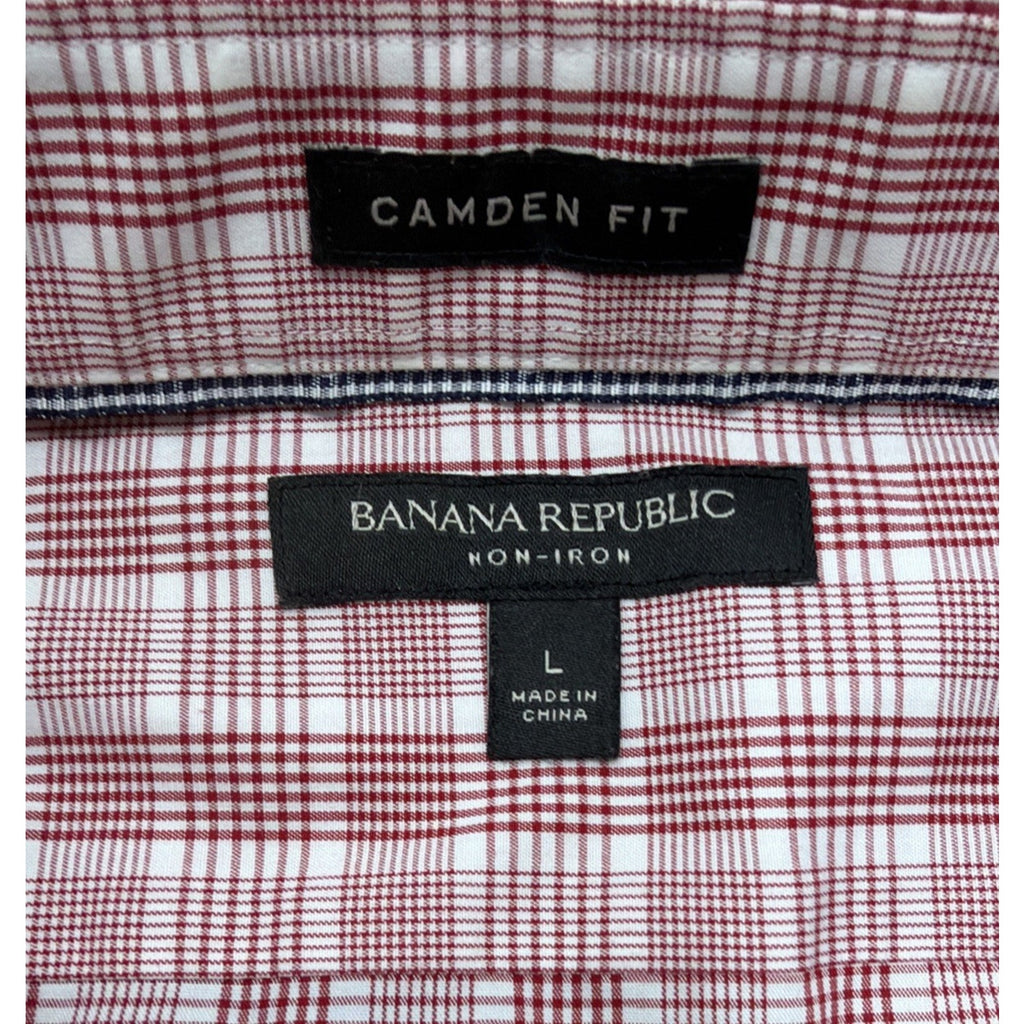 Men's Banana Republic Large Camden Fit Long Sleeve Shirt Non-Iron
