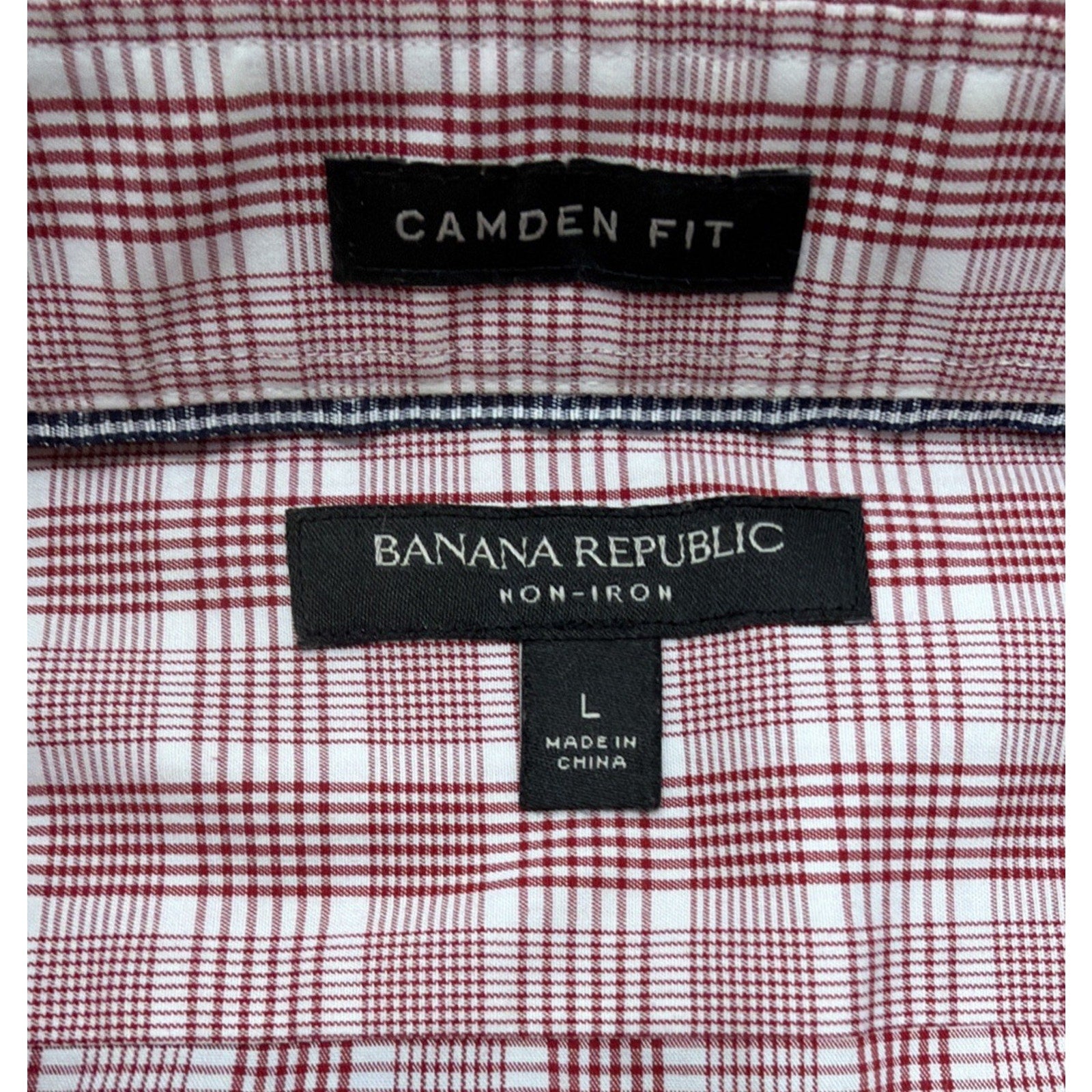 Men's Banana Republic Large Camden Fit Long Sleeve Shirt Non-Iron