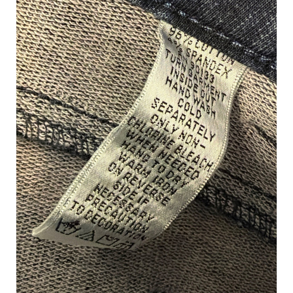 Quacker Factory Dream Jeannes Straight Leg Jeans Embellished Pocket 8 30x31