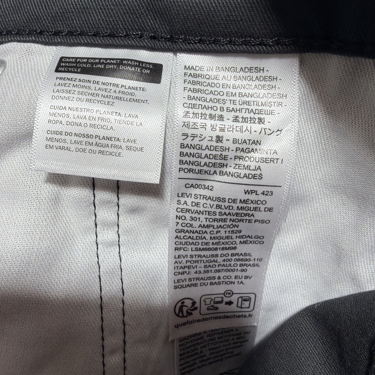 Levis 541 Athletic Taper Stretch Mens Jeans Dark Gray 36x34 New W Tags
