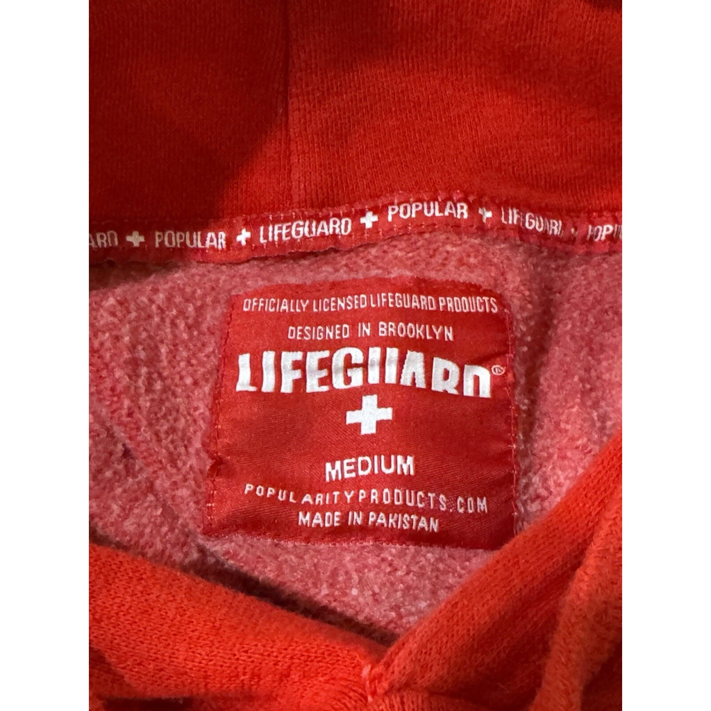 Lifeguard Hoodie Sweatshirt Womens Medium Tarpon Springs Florida Red Official