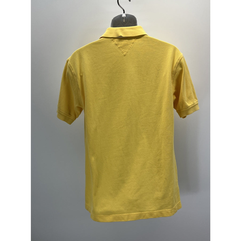 Tommy Hilfiger Polo Shirt Mens Medium Yellow Casual Short Sleeve *
