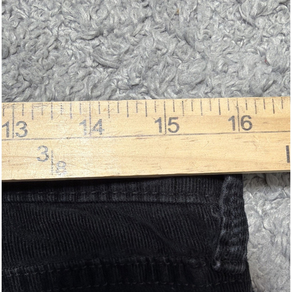 Calvin Klein Womens Corduroy Dress Pants Black Size 10 Straight Leg Trousers