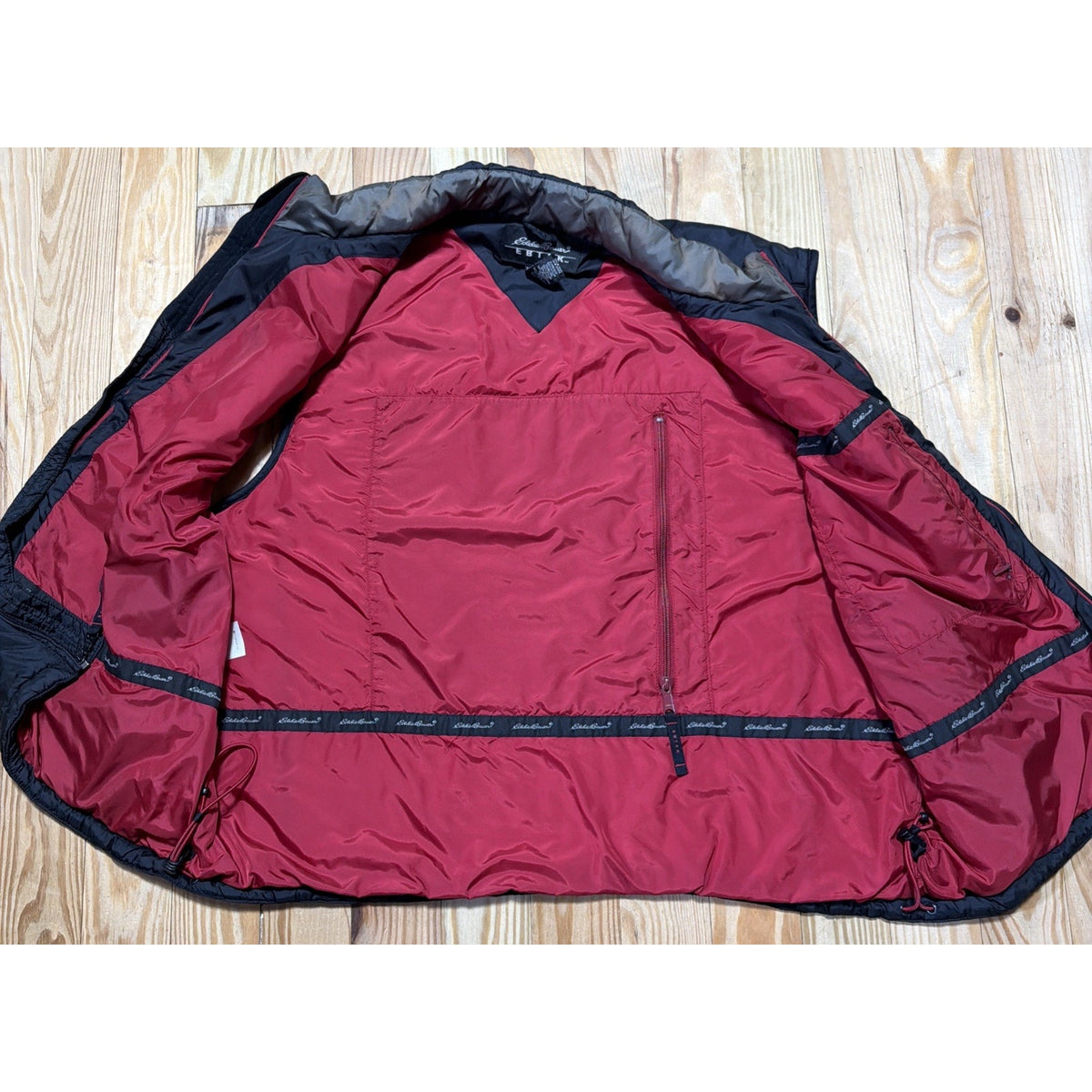 Men's XL Eddie Bauer EBTEK Vest Jacket Puffer Full-Zip Insulated Quilted Vtg
