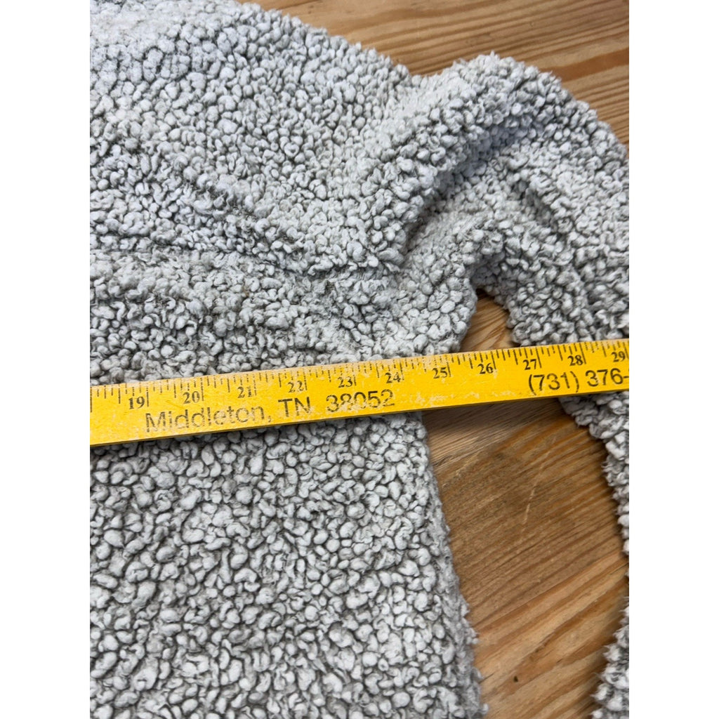 True Grit Sherpa Quarter Zip Gray Pullover Zig Zag Zipper Size XL