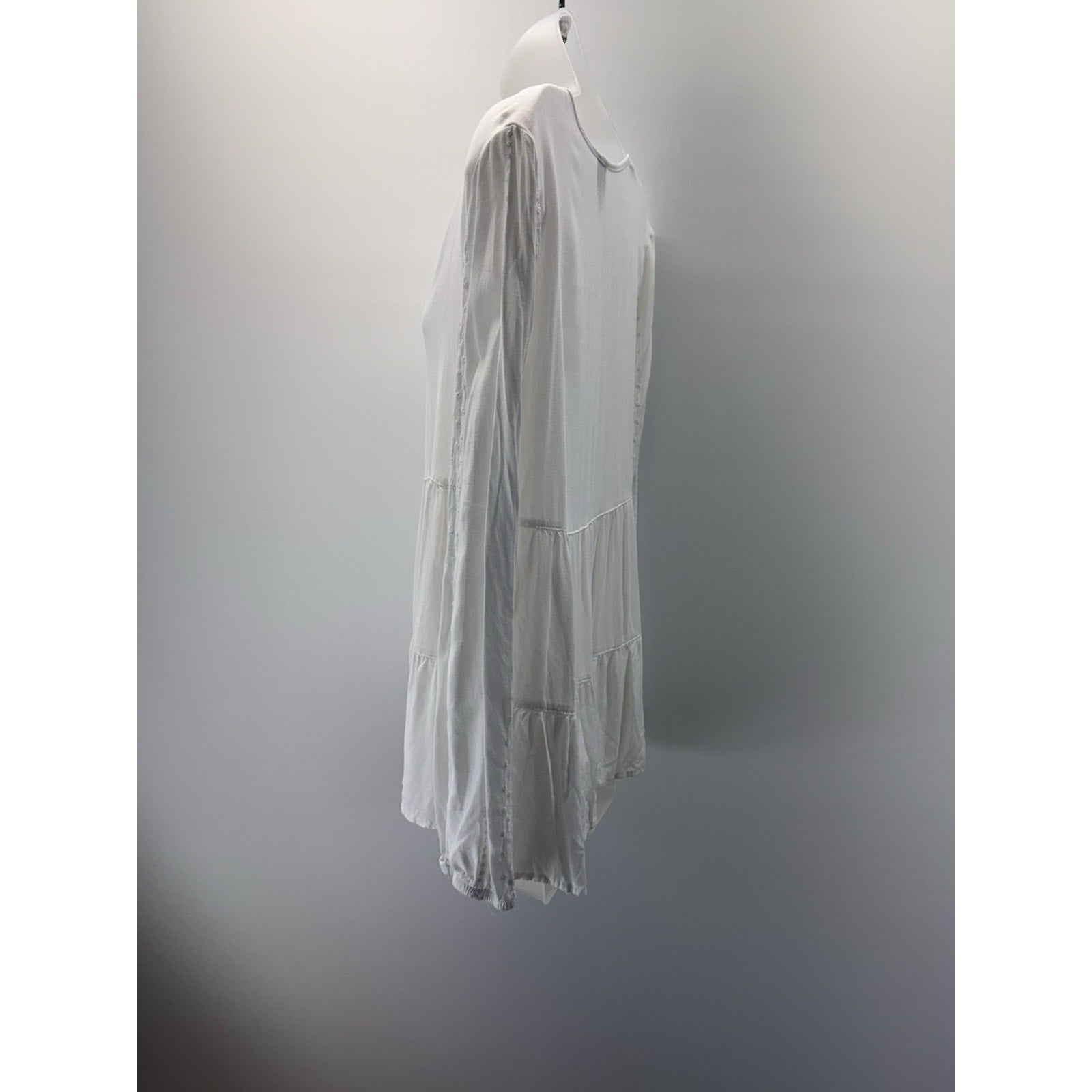 Como Vintage Blouse White Long Peasant Sleeve Women’s Size Small Bohemian Hippie