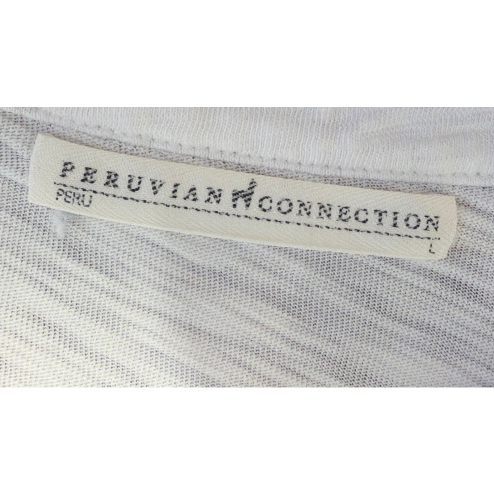 Peruvian Connection Womens Shirt L White Tunic Cotton Soft Capsule Casual