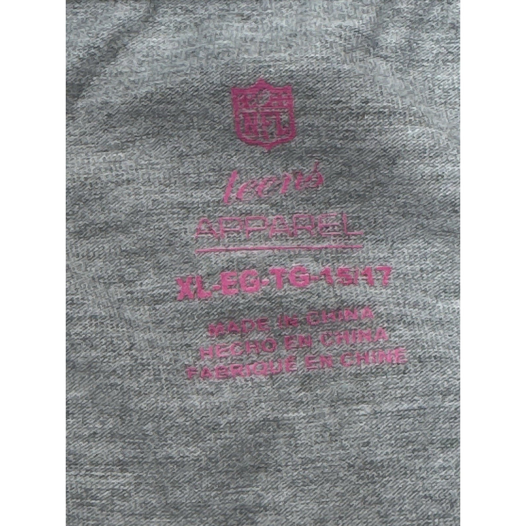 Chicago Bears NFL Football Teen Girls Gray T Shirt Top Size XL 15/17 New