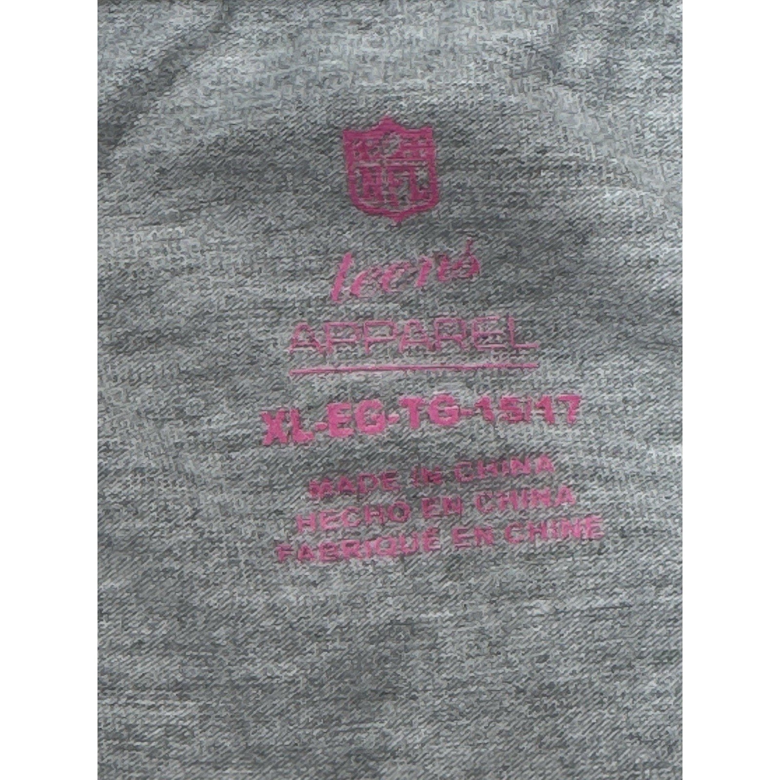 Chicago Bears NFL Football Teen Girls Gray T Shirt Top Size XL 15/17 New