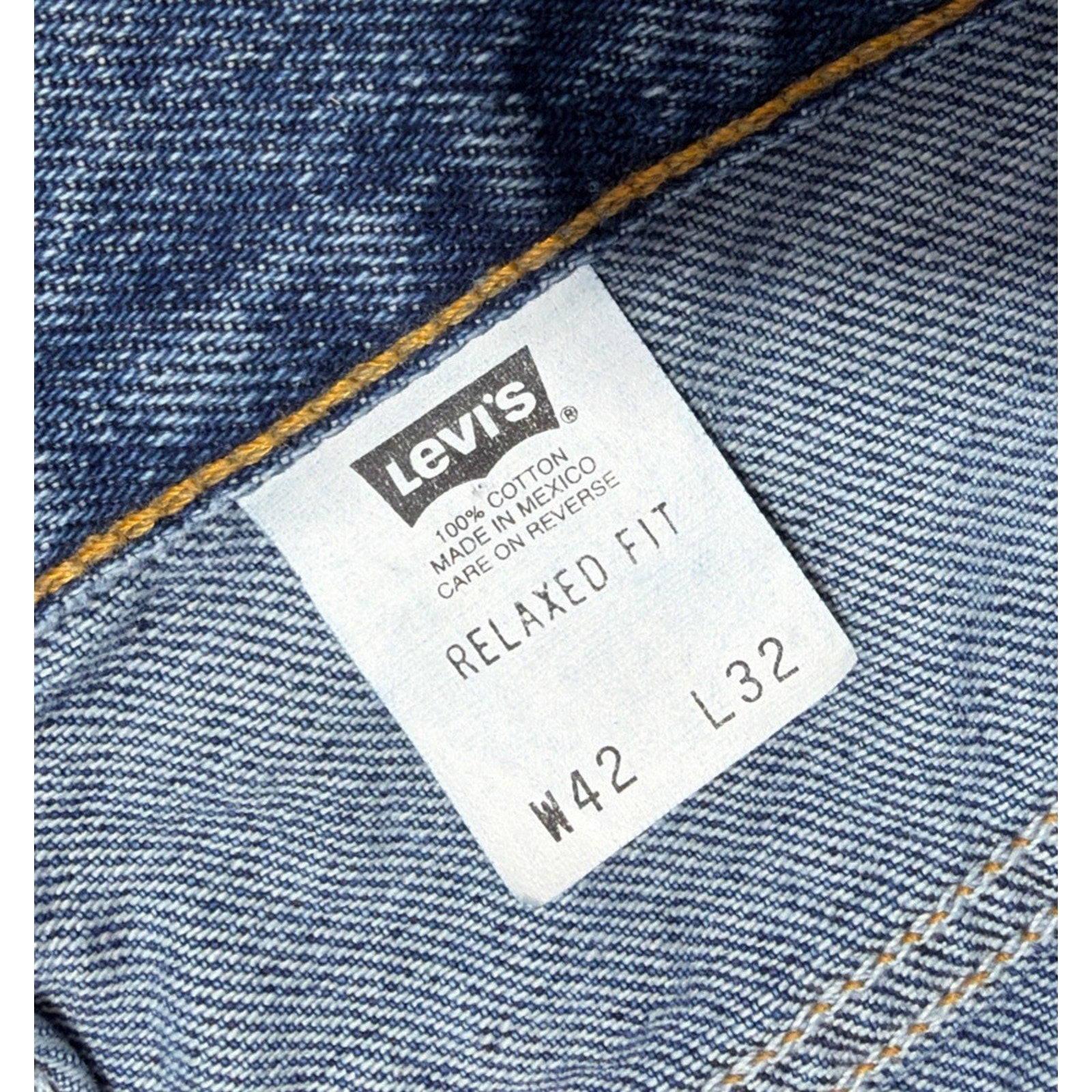 Vintage 1990’s Levis Jeans Premium 540 Relaxed Fit Orange Tab Size 42x32
